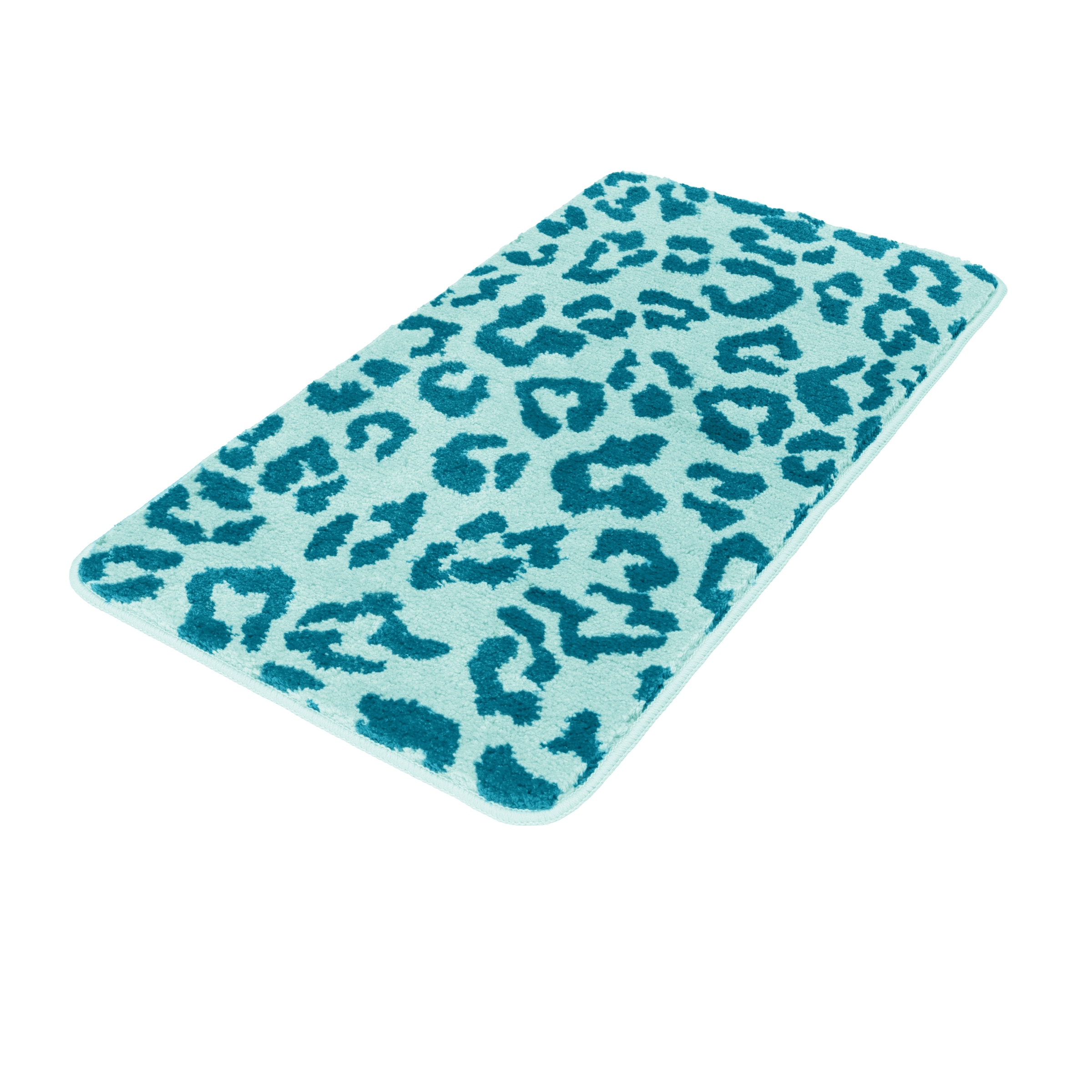 GOODproduct Badematte »Anna Leo, Badvorleger, Badezimmer Teppich, Duschvorleger« Höhe 15 mm rutschhemmend beschichtet fussbodenheizungsgeeignet | schnell trocknend mit Animal Print, modernes Muster, Leo, weich