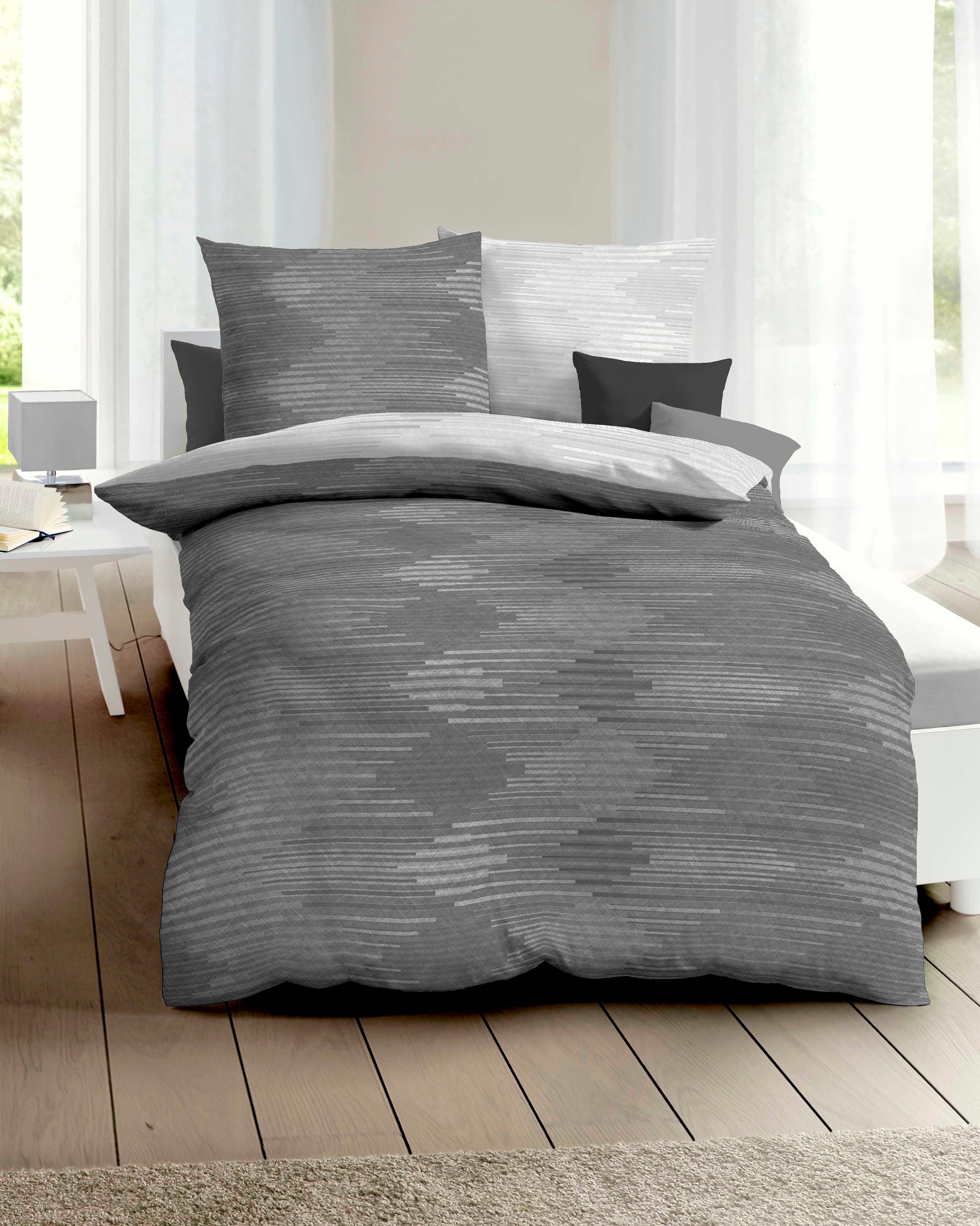 Kaeppel Linge de lit réversible »Ikat« 2 cuis angenehm wärmend