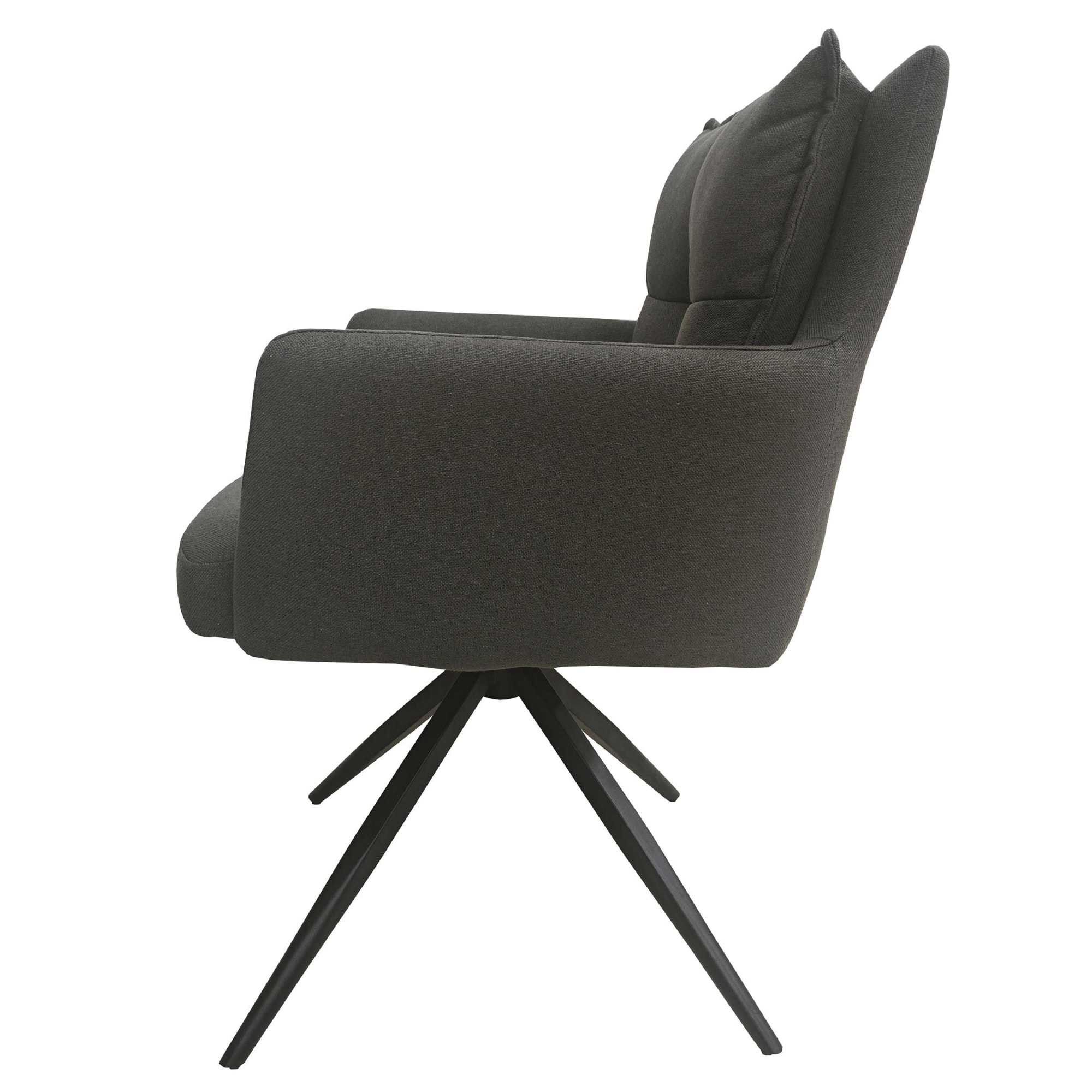 GOODproduct Chaise de salle à manger »Chiani« () 2 cuisRetour automatique à 180°, dossier, accoudoirs et assise rembourrés