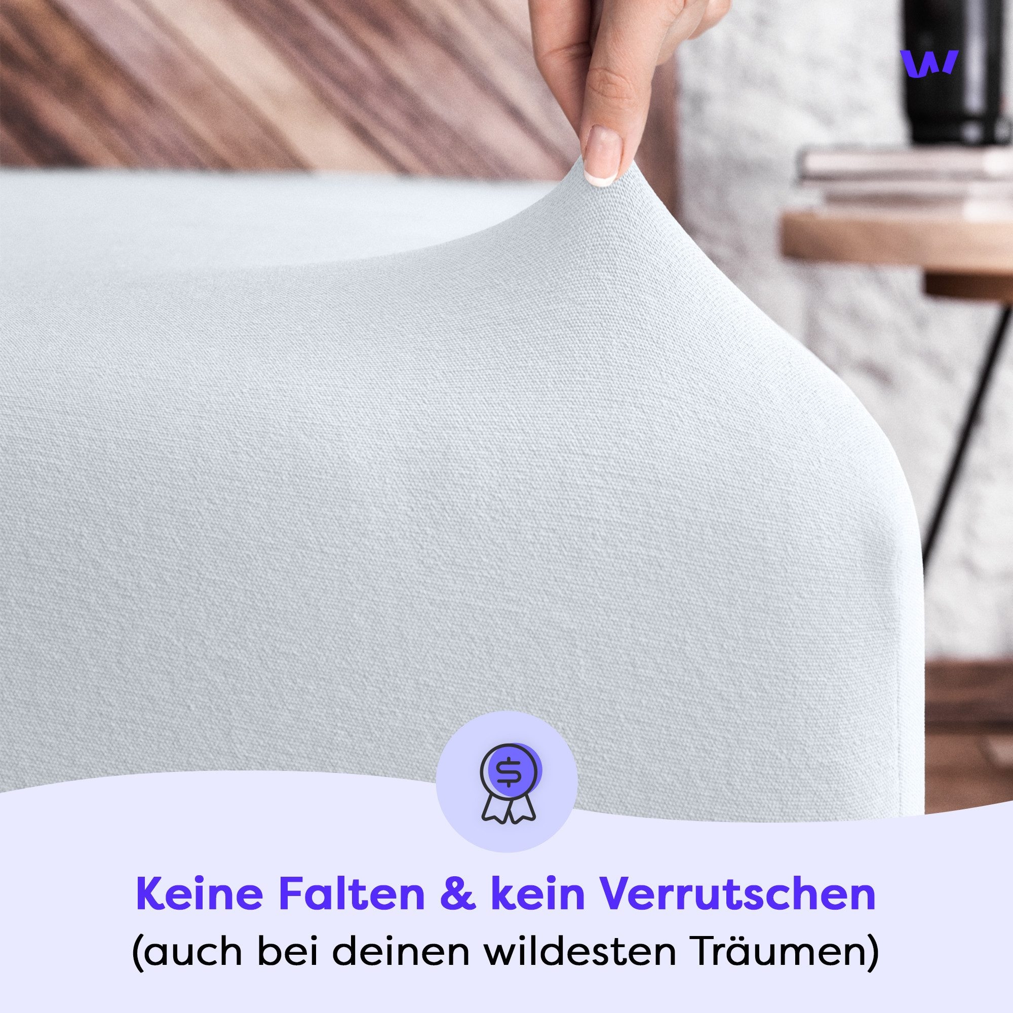 Wolkenfeld Draps de lit »Boxspringbett Bettlaken - Spannbetttuch für Matratzen bis 40cm« Elastisch & Rutschfest: 90x200, 140x200, 160x200, 180x200 & Übergrössen
