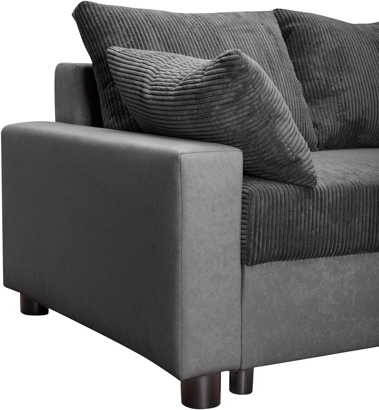COLLECTION AB Ecksofa »Parma L-Form« mit Schlaffunktion und Bettkasten, inklusive Kissen, Bonellfederkern