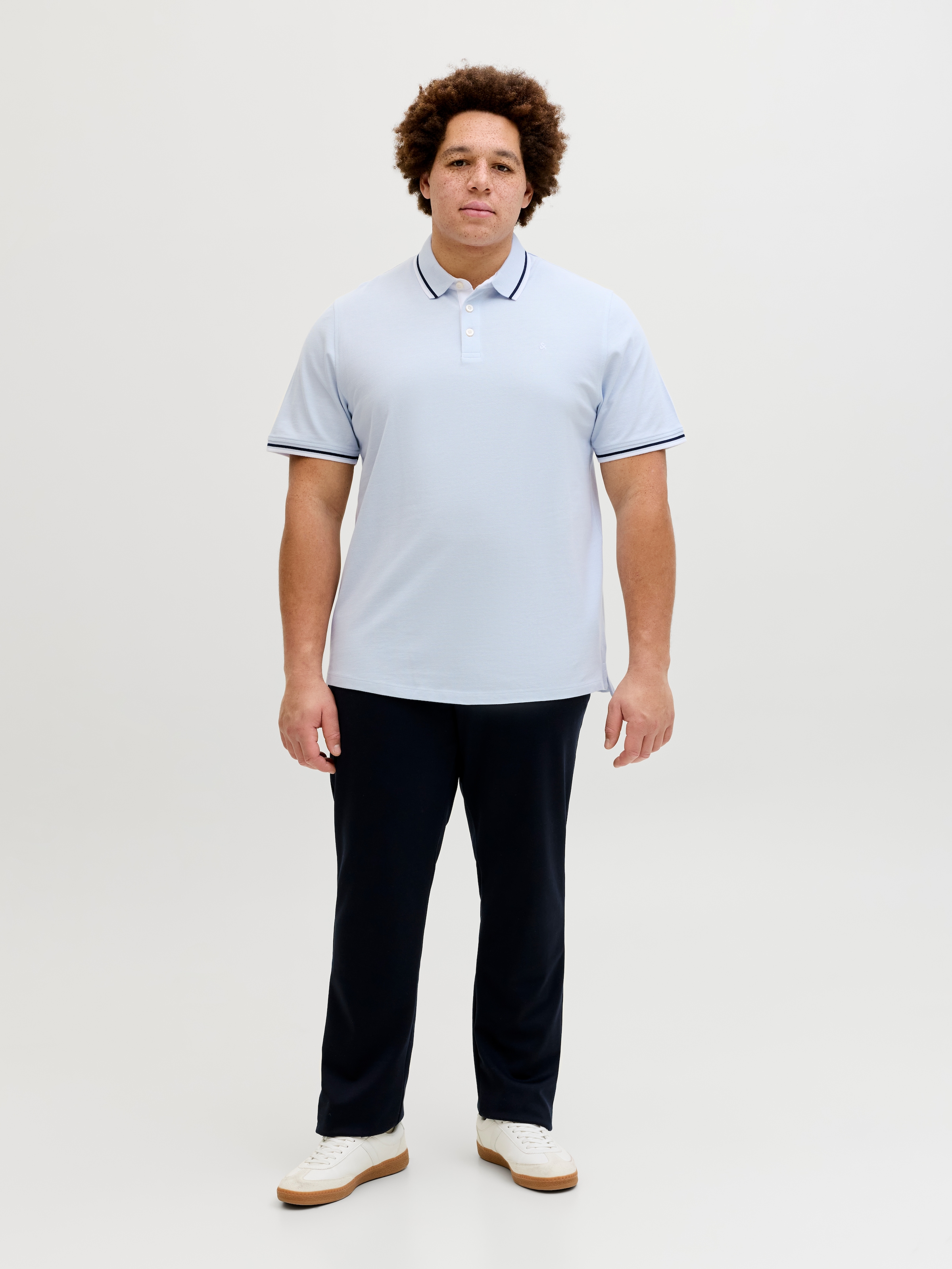 Jack & Jones PlusSize Polo »JJEPAULOS POLO SS NOOS PLS« coton, coupe régulière
