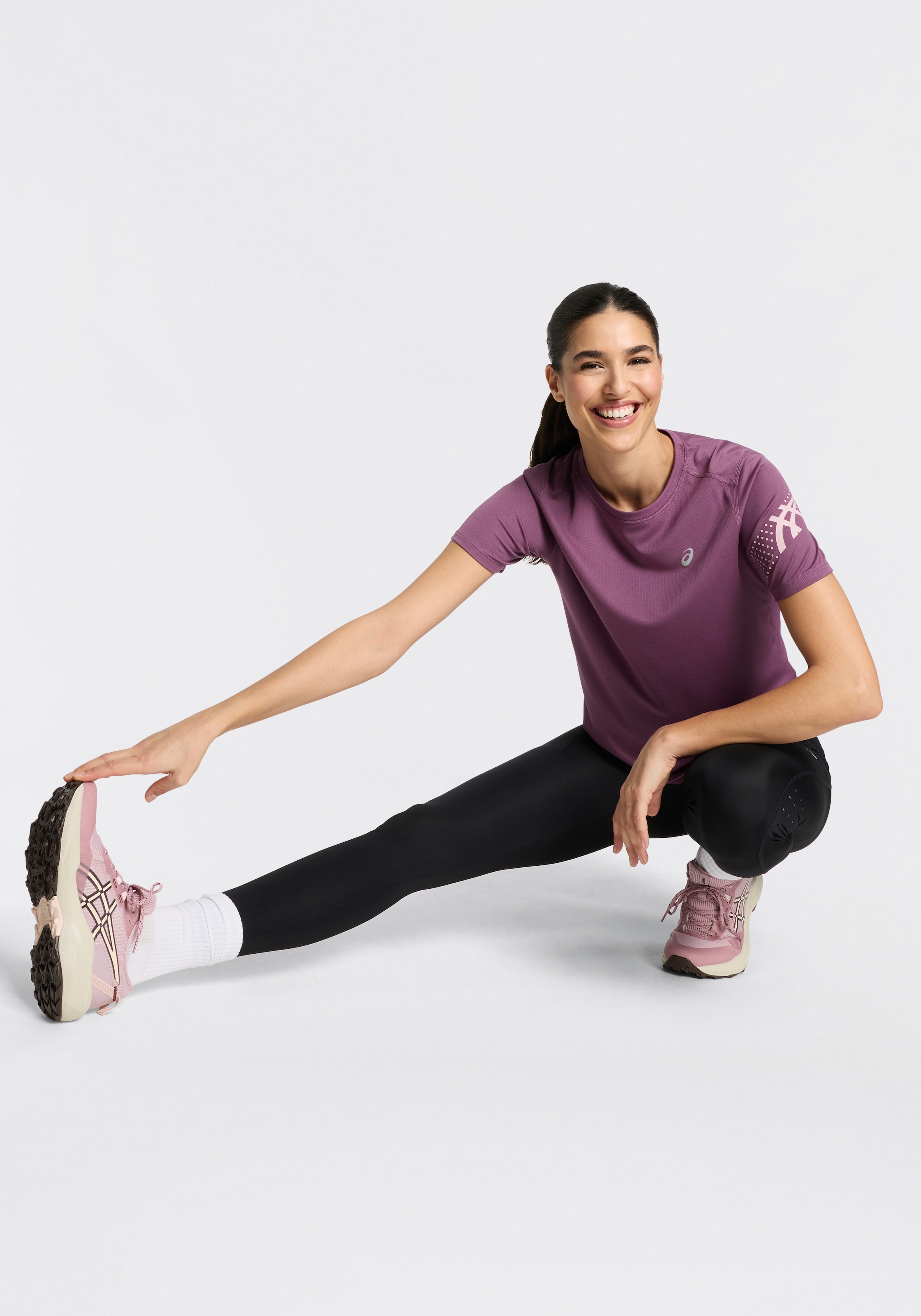 Asics Cuissards de course »ROAD HIGH WAIST TIGHT«  mit mehreren Taschen, elastisches Schlaufensystem, schnell trocknend