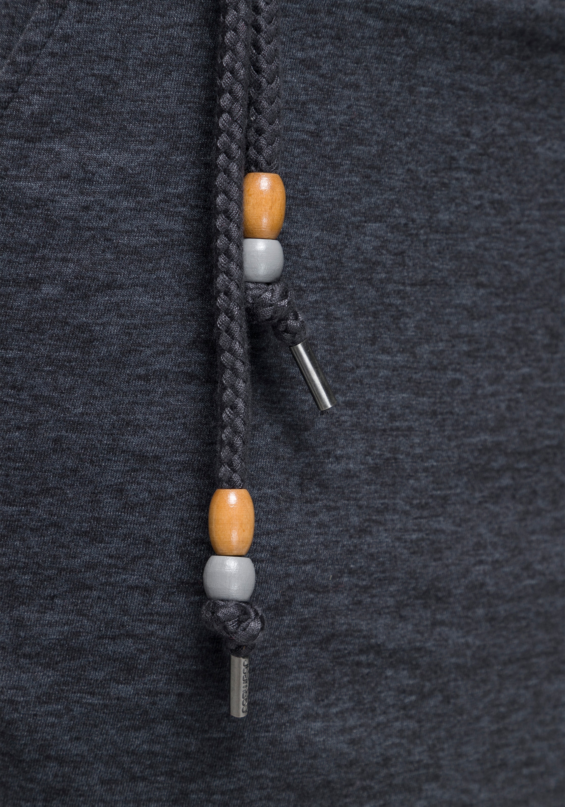 Ragwear Robe en jersey »PENELOPE UNI O« mit Kordelzug und kontrastfarbigem Zierperlen-Besatz