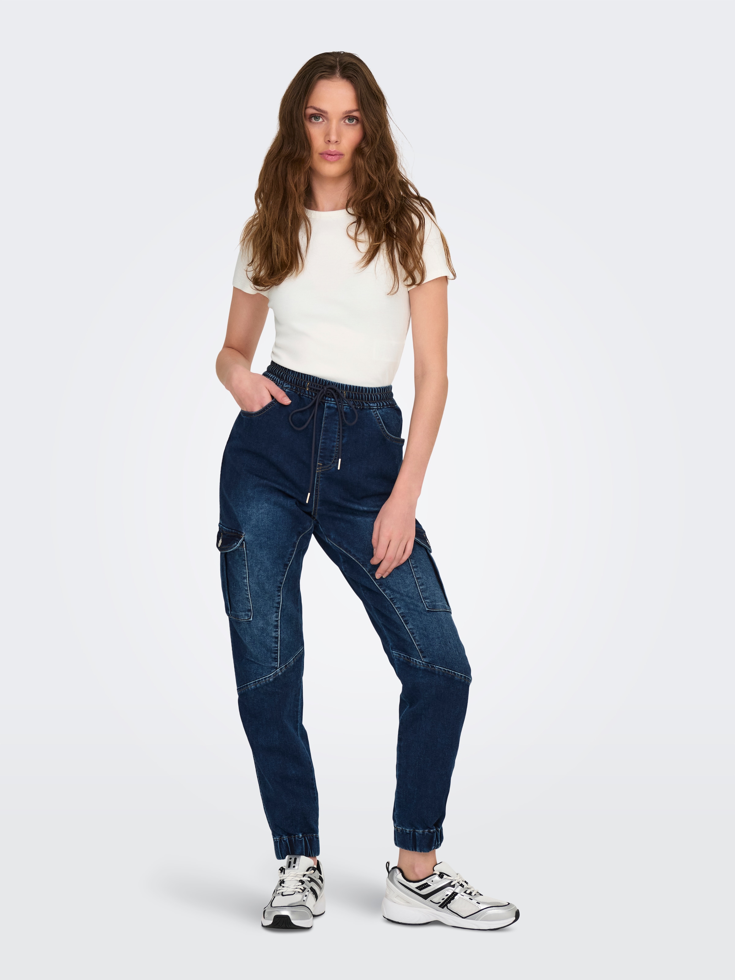 ONLY T-shirt à manches courtes »ONLEASY S/S TOP CS JRS 2 PACK« Packung, 2 cuis Baumwollmischung, regular fit, Rundhals