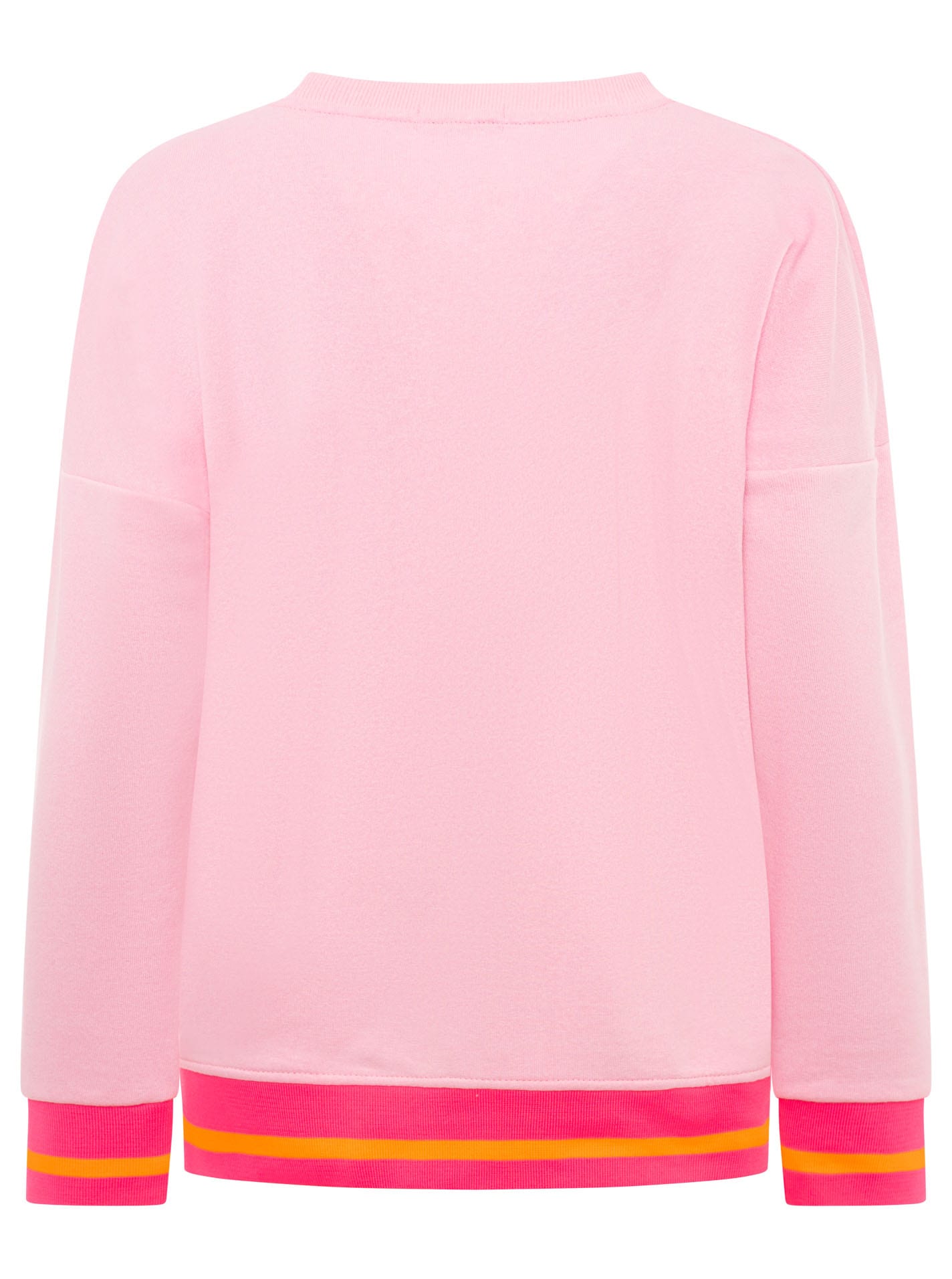 Zwillingsherz Sweatshirt »Dana«, Neon-Bündchen, V-Ausschnitt, Langarm, Front-Stickerei
