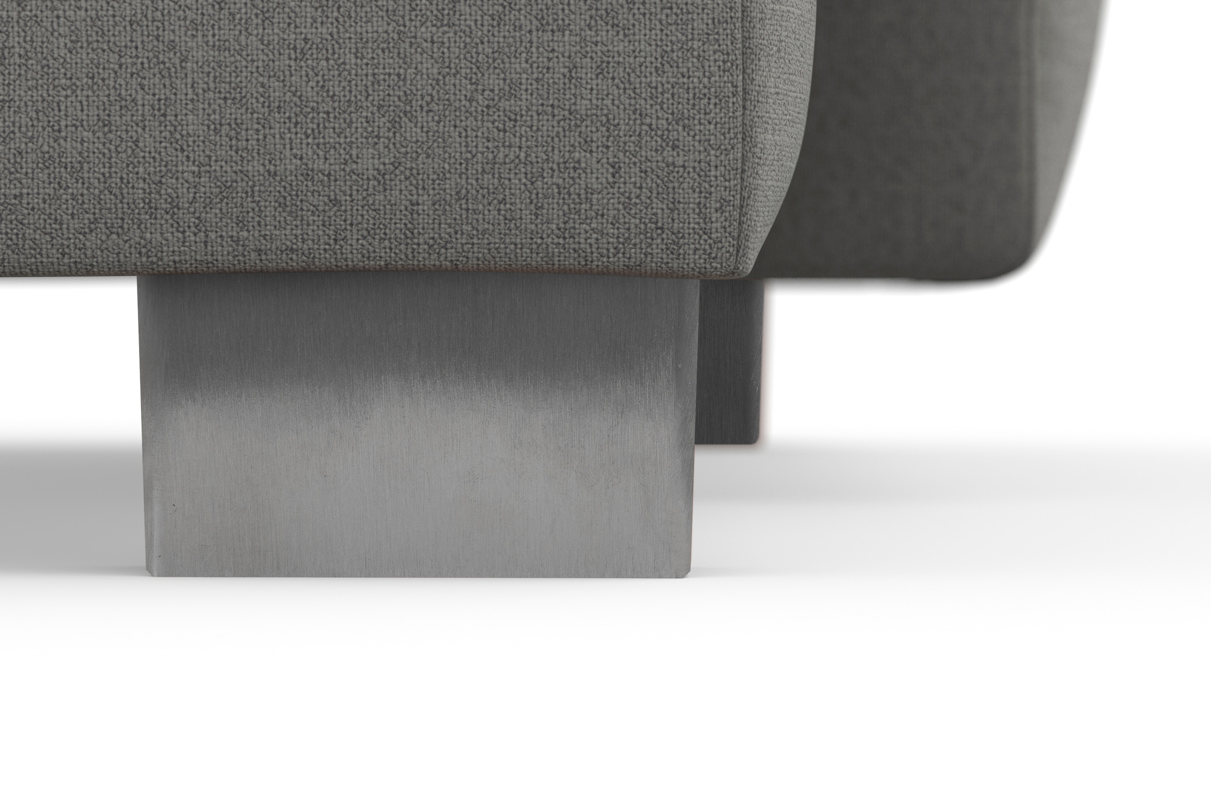 sit&more Ecksofa »Dundee L-Form« mit Federkern und Edelstahlfüssen, wahlweise mit Kopfteilverstellung