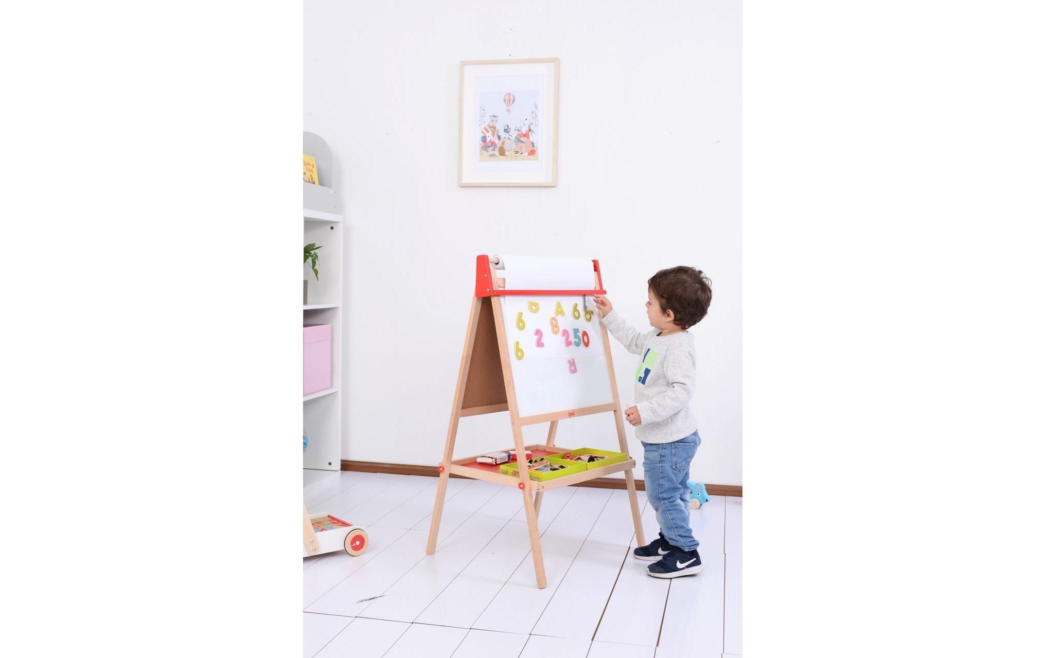 Spielba Tableau magnétique »Maltafel mit Papier und Kreiden« Magnetische Standtafel
