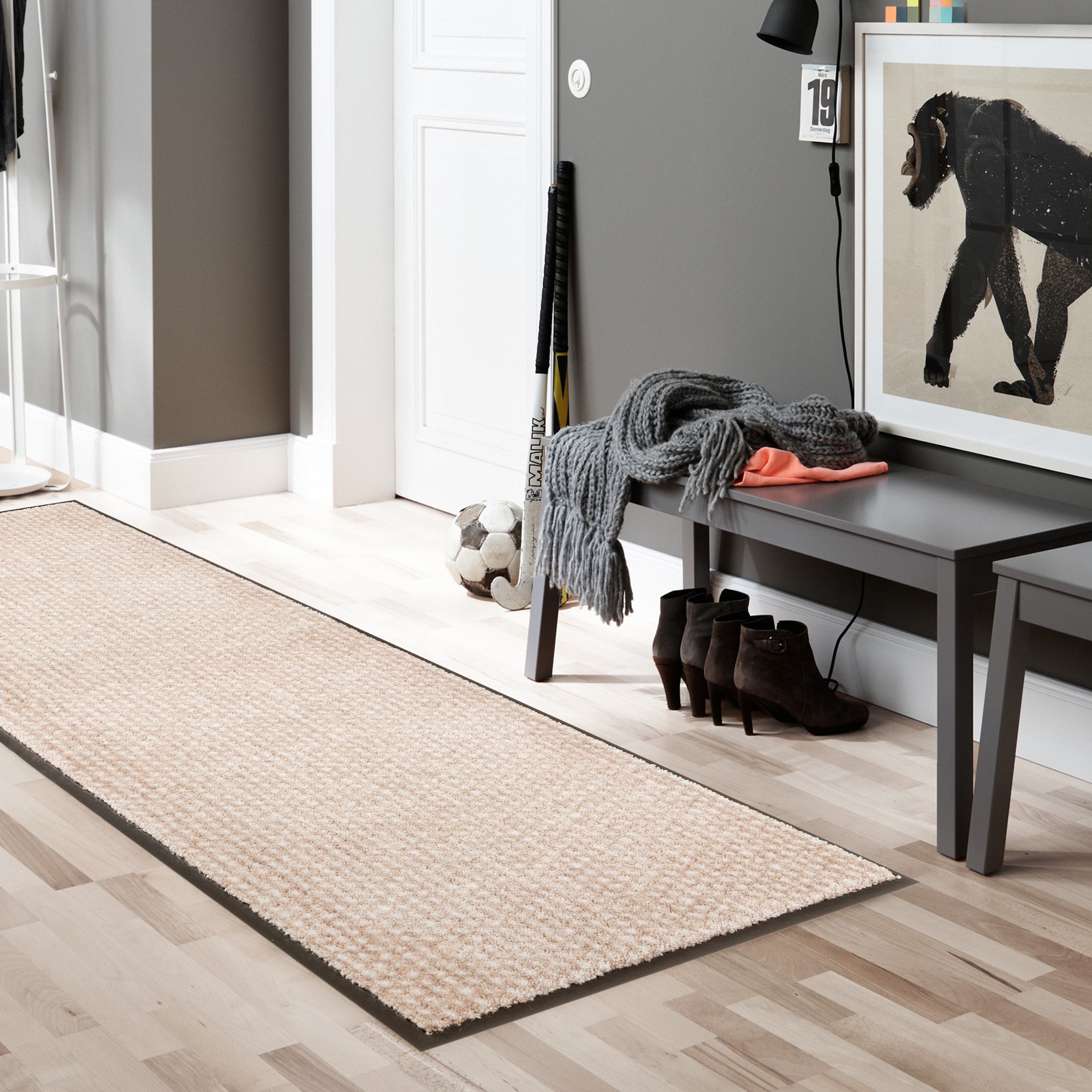 SCHÖNER WOHNEN-Kollektion Chemin de table »Miami 002« Rectangulaire 7 mm Höhe Schmutzfangläufer, Schmutzfangteppich, Schmutzmatte, waschbar