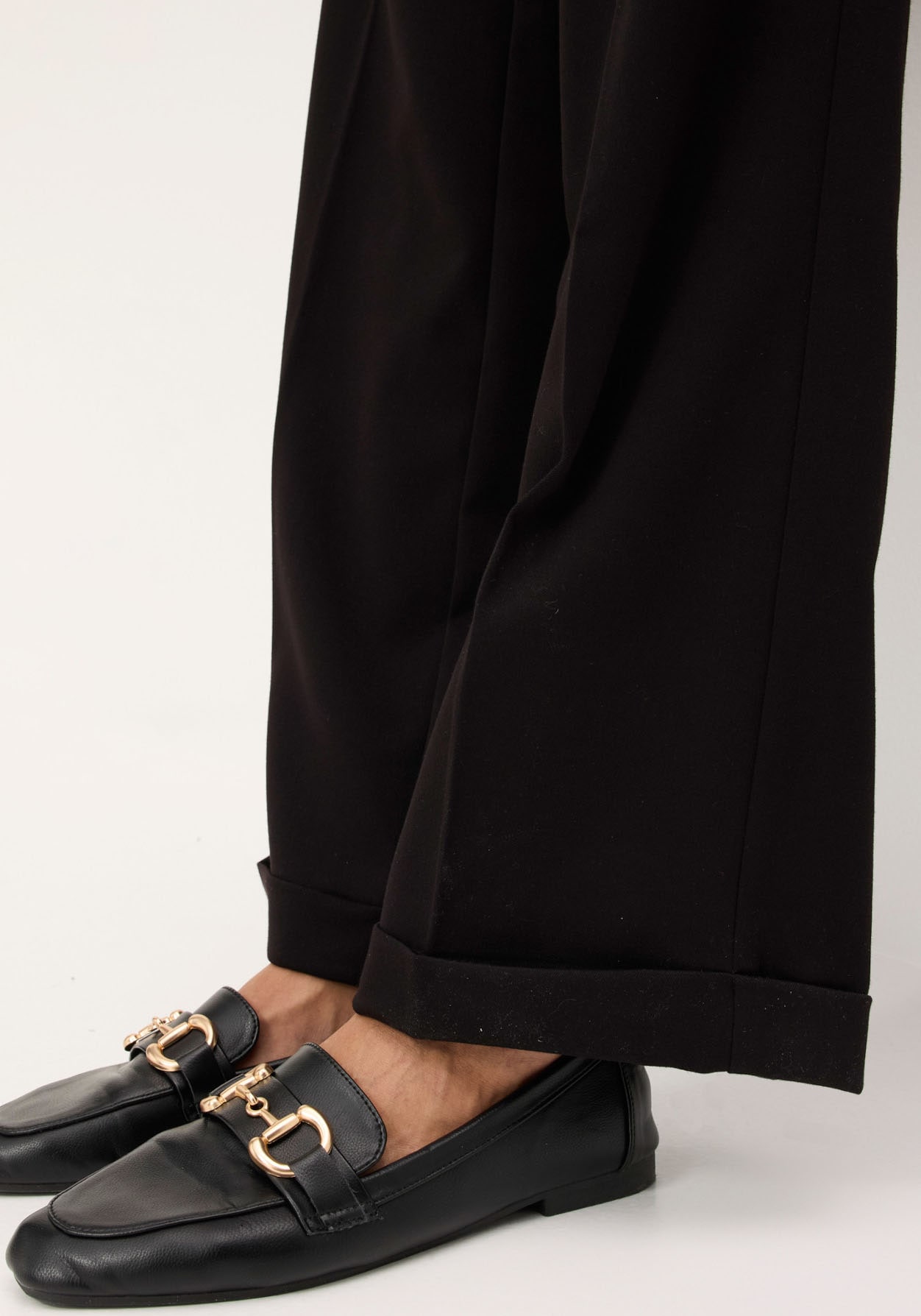 bonprix Pantalon marlène »Marlenehose«  weite Hose, mit Bügelfalte und Umschlagsaum, lockere Passform