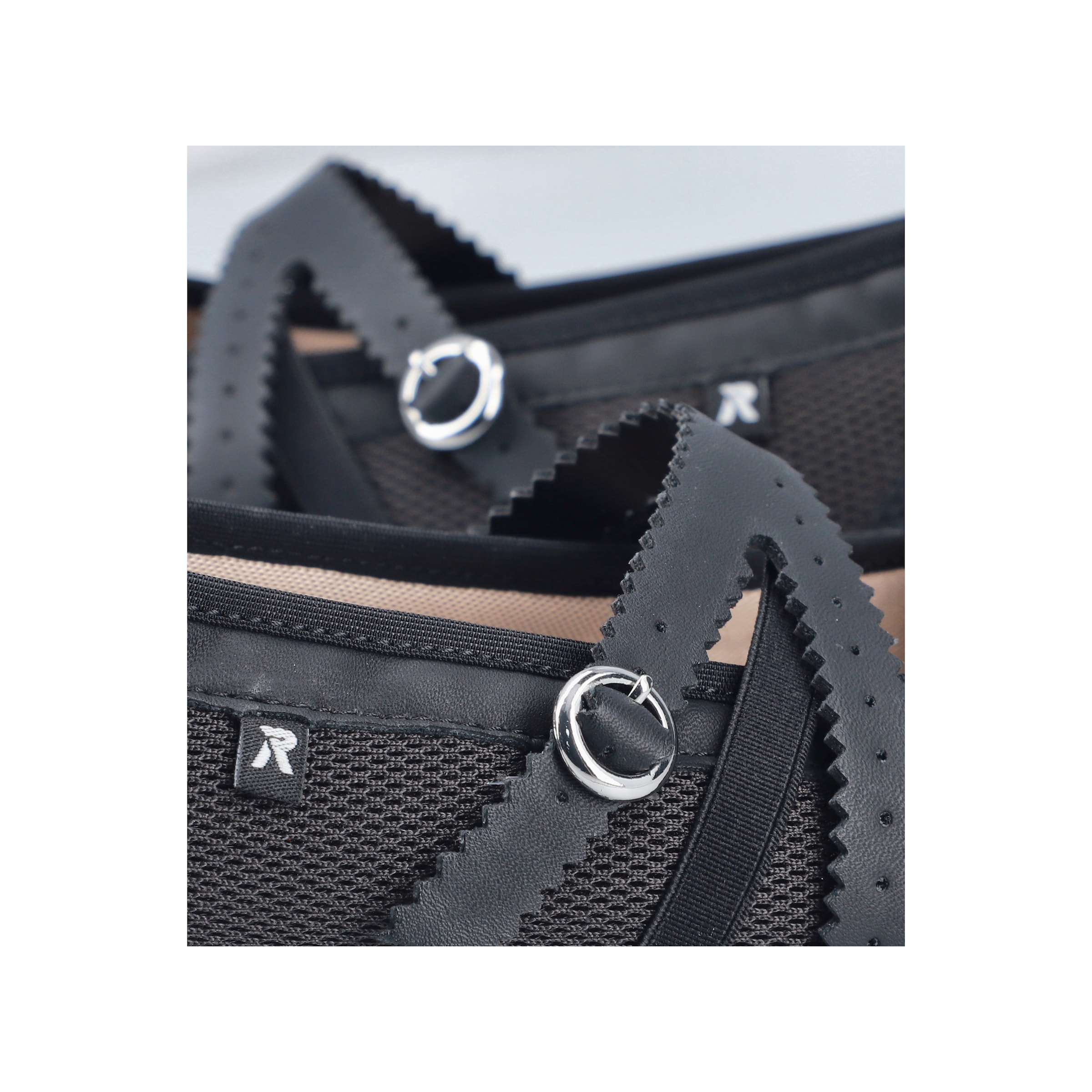 Rieker Ballerines à lanières  chaussure à enfiler, ballerines, mocassins avec insert en mesh