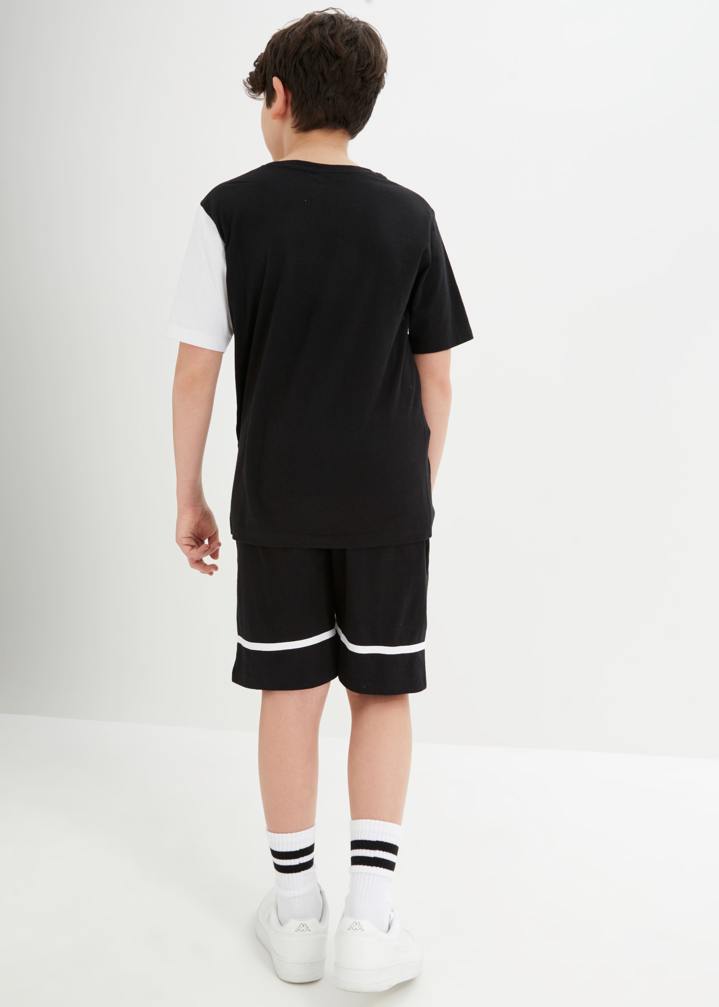 bonprix T-shirt Ensemble, lot de 2,  en coton pur, coupe régulière, manches courtes