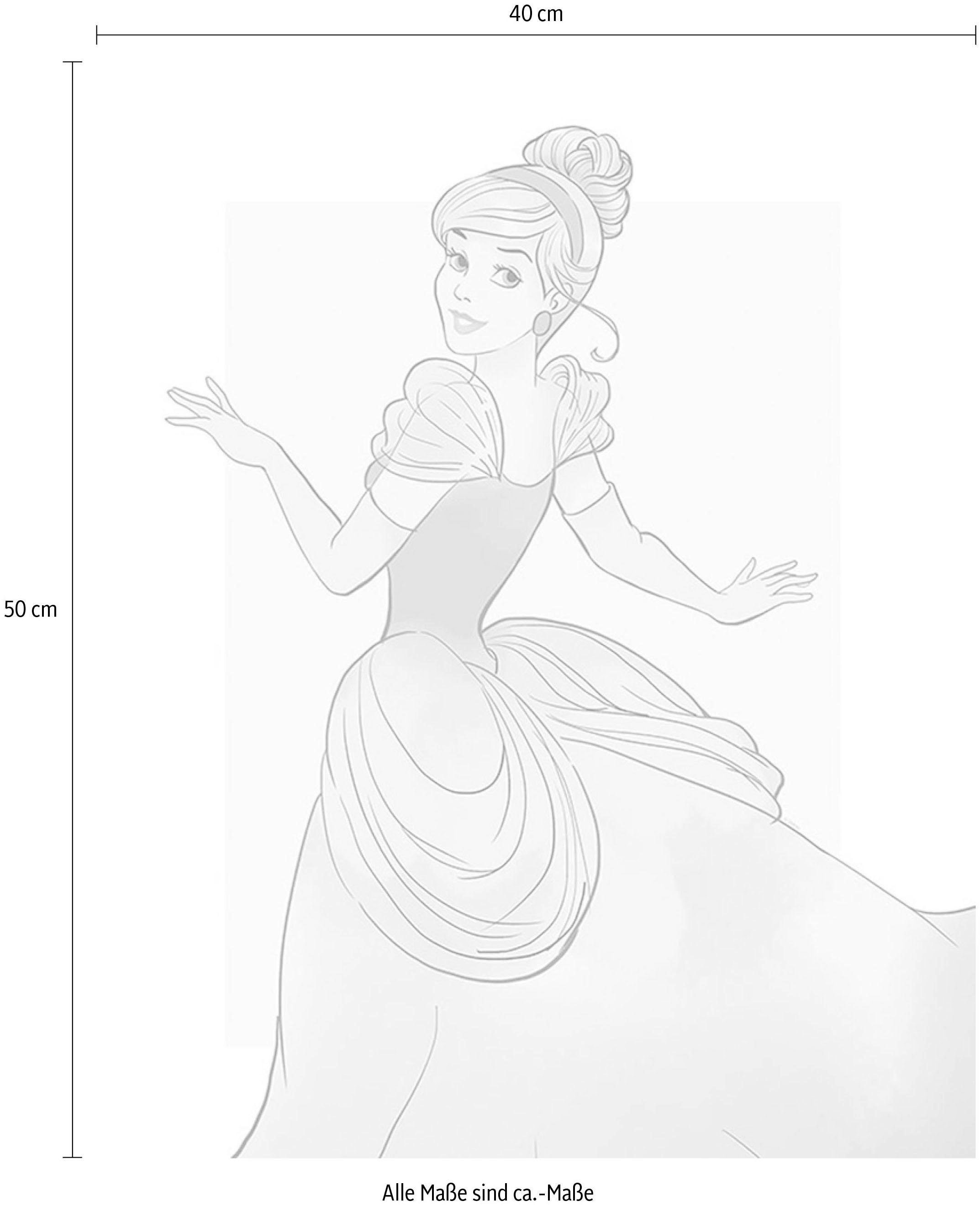 Komar Image »Cinderella Beauty« Disney 1 cuis tlg. tableau mural décoratif pour chambre d'enfant - sans cadre