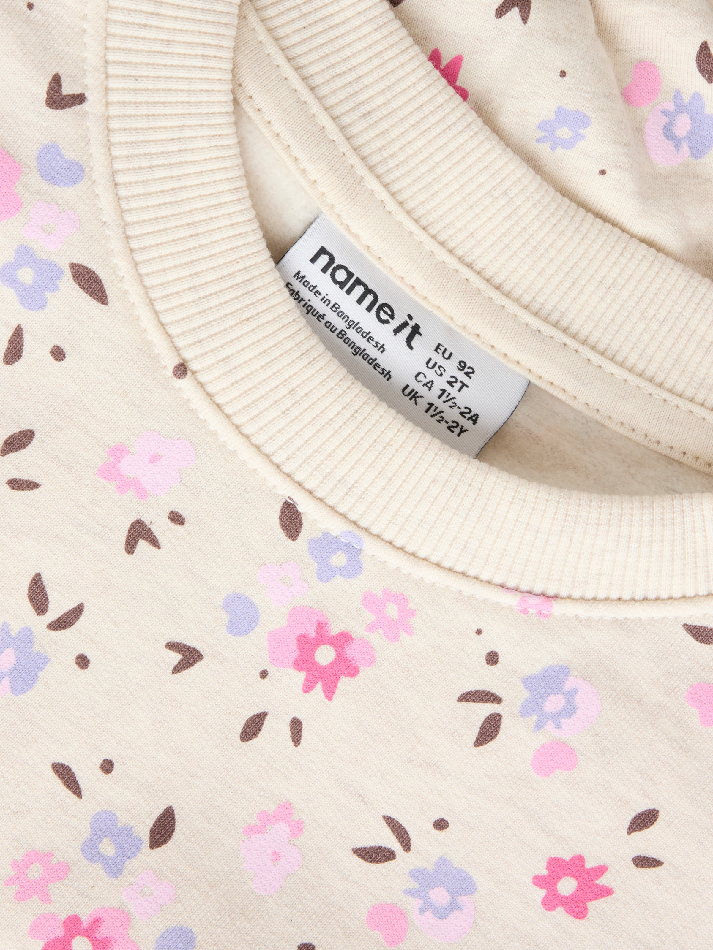 Name It Sweatshirt »NMFNISALA LS NREG SWEAT BRU PB«, Baumwolle
