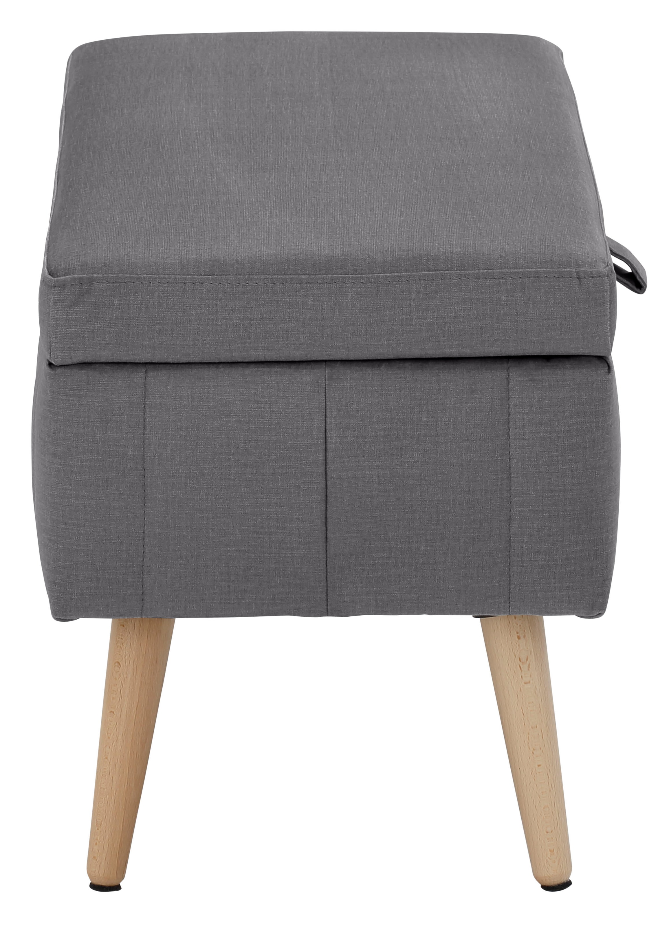 GOODproduct Banc coffre »AMIRA Sitzbank mit Stauraum, Masse B/T/H: 81/36/43 cm« avec compartiment de rangement, en 3 qualités de revêtement avec fine piqûre