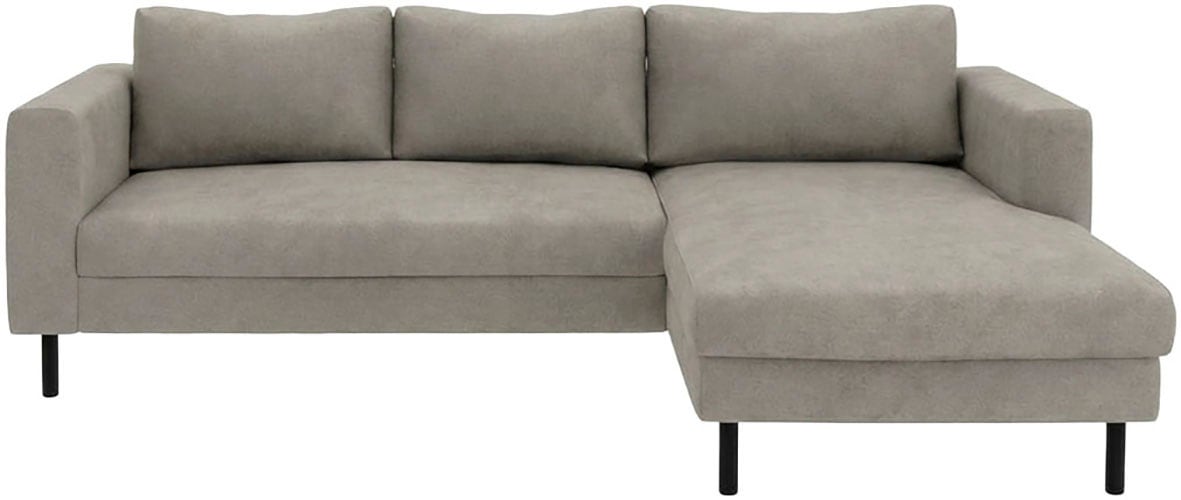 TRENDMANUFAKTUR Ecksofa »Amazing II, wahlw. mit Schlaffunktion & Bettkasten, Fuss schwarz« Recamiere beidseitig montierbar, L-Form,in Cord o. Struktur, B: 232 cm