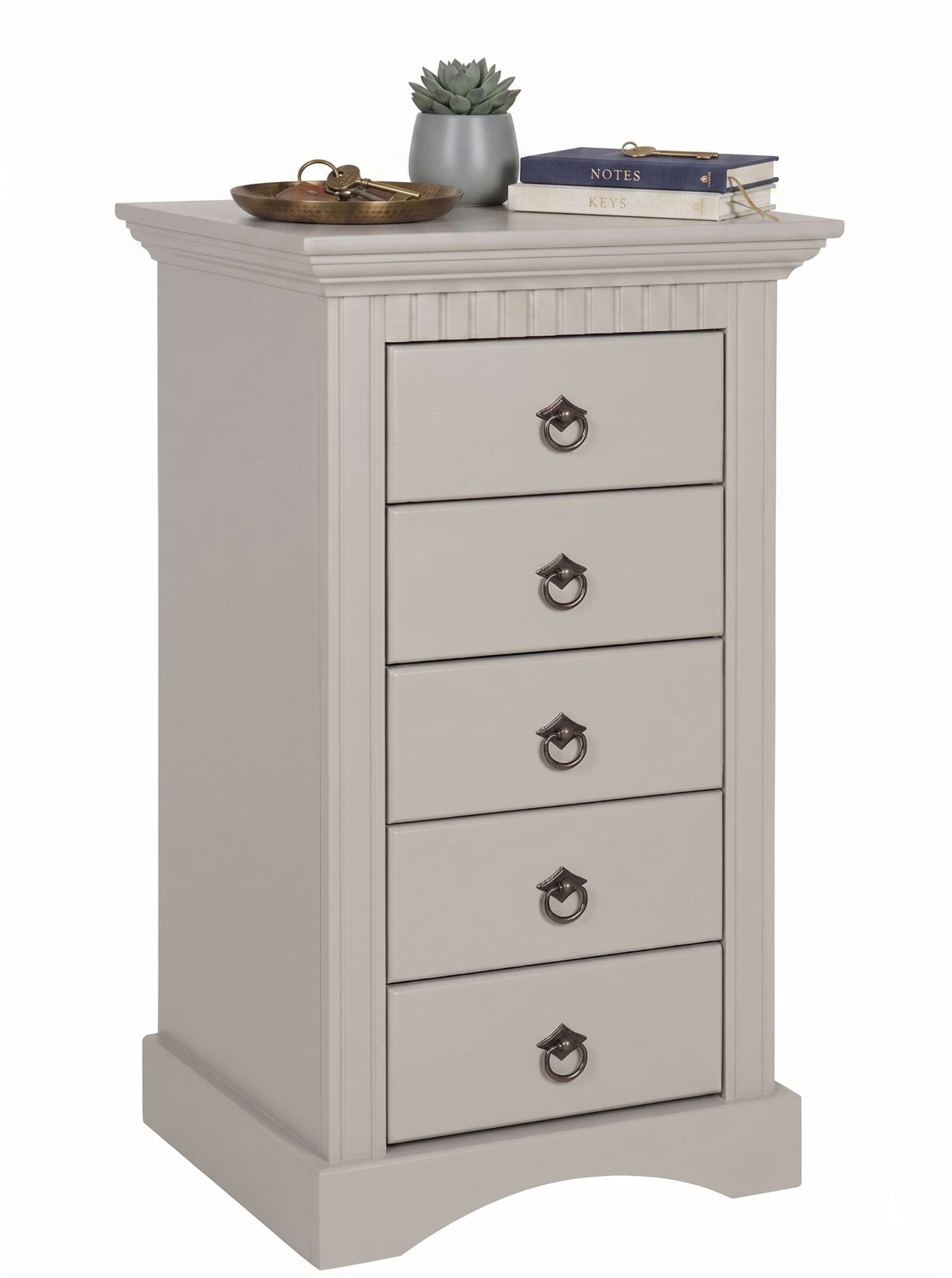 GOODproduct Commode »Rustic« largeur 48 cm, en pin massif, 5 tiroirs, certifié FSC®