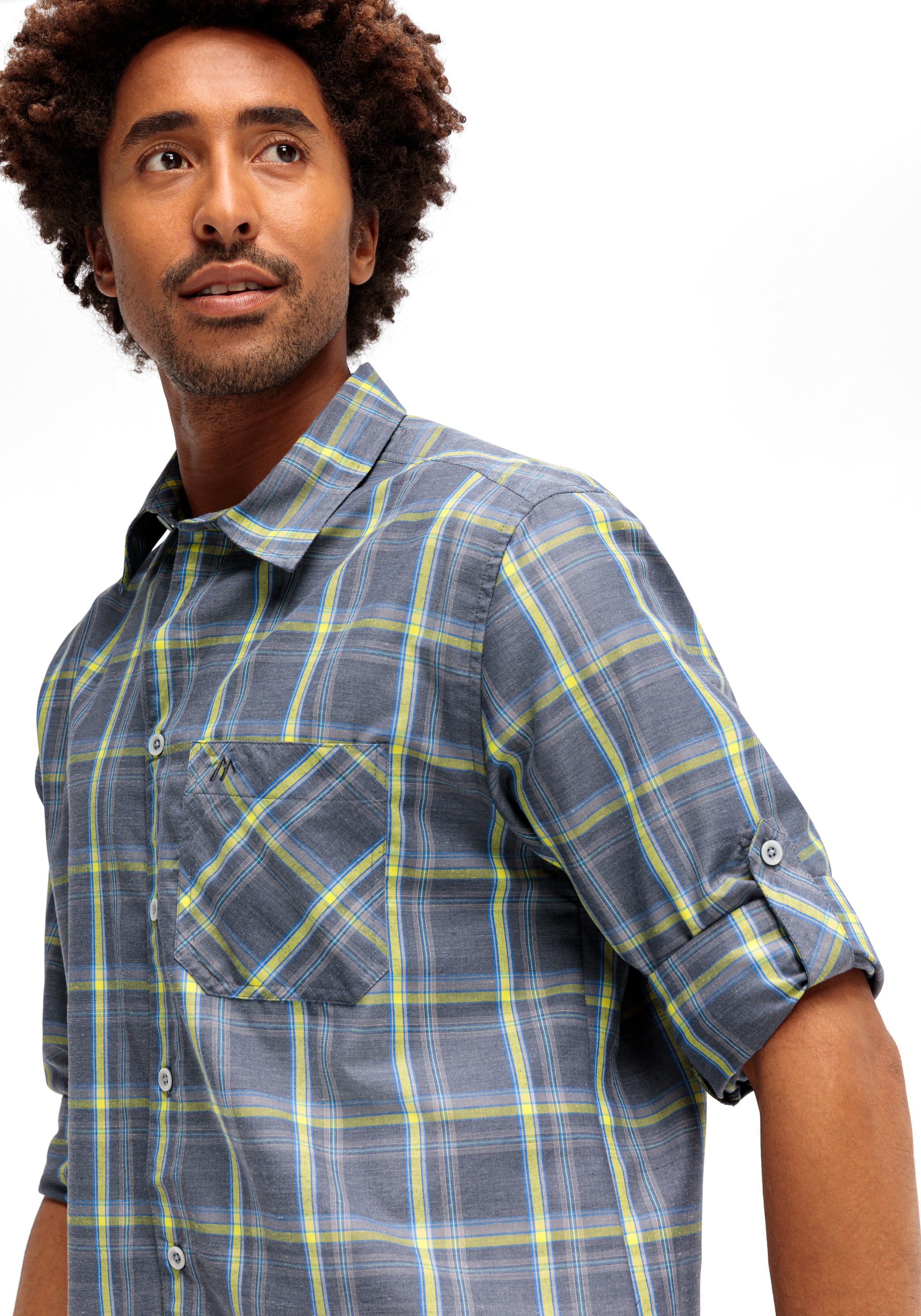 Maier Sports Chemisier fonctionnel »Claas« Herren Hemd, langarm Karohemd für Outdoor und Freizeit