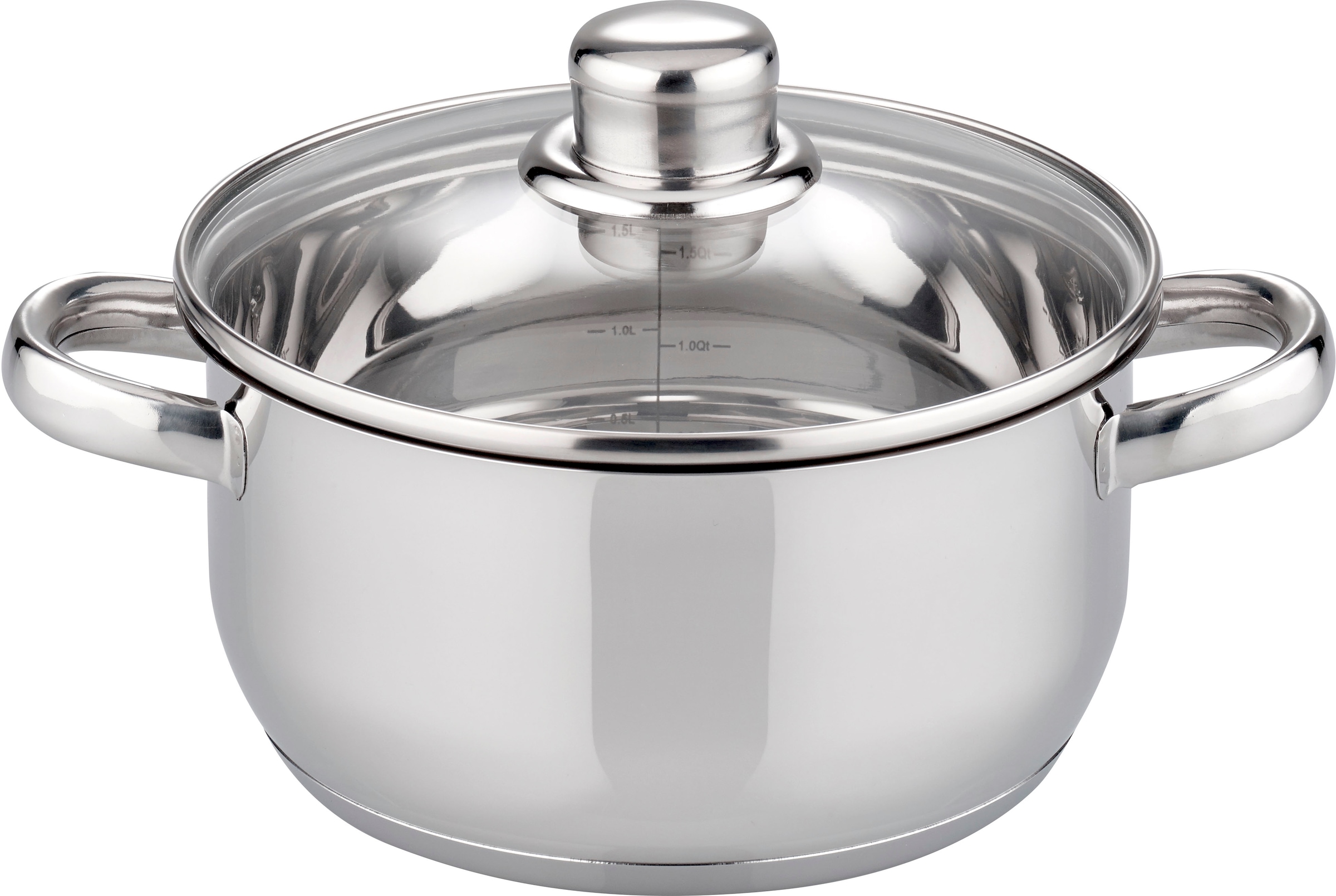 Elo Basic Topf-Set »Galactica« Set, 5 Töpfe,3 Deckel, 3 Pfannen,1 Schüssel,4 Küchenhelfer, 2 Stapelschutz, 18 Stk. tlg. Edelstahl 201