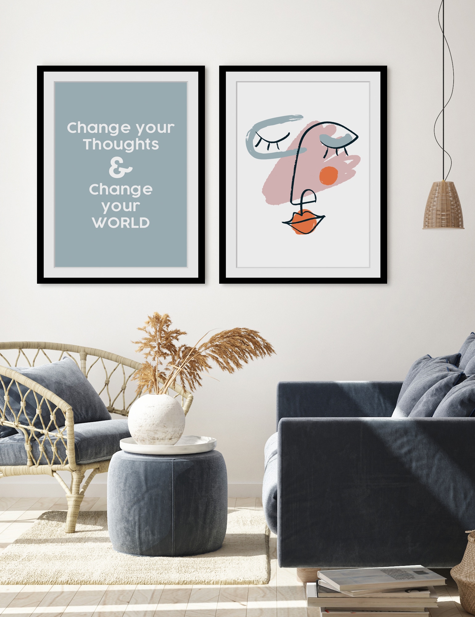 queence Image »Marina« HD Premium Poster-Druck inkl. Holzrahmen