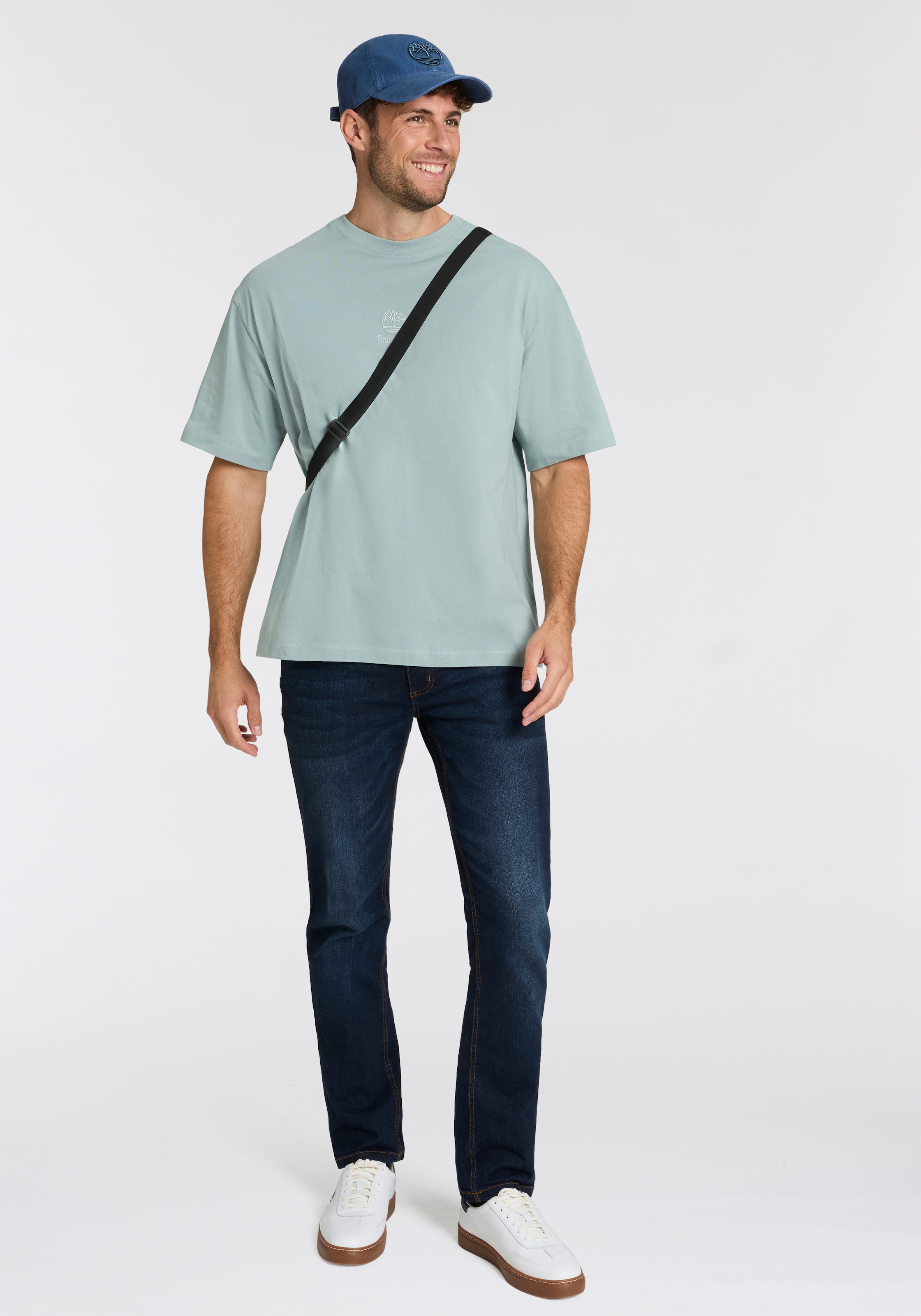Timberland T-shirt »HAMPTHON Tonal Stack Logo Tee« avec encolure ronde, en coton
