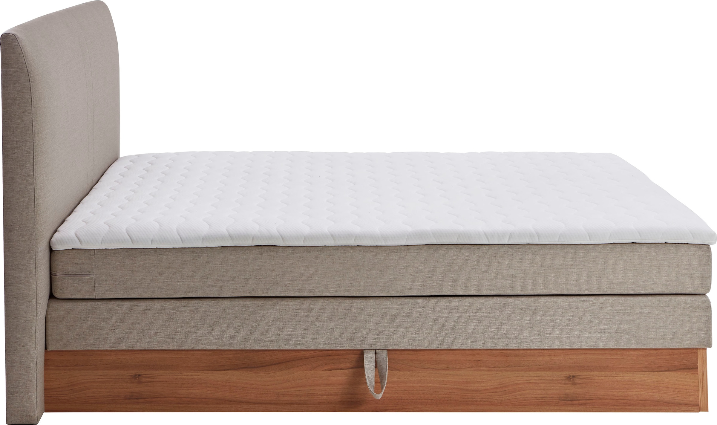 Home affaire Boxspringbett »Blomen« mit Walnuss-Dekor, mit Bettkasten, verschiedene Härtegrade, mit Topper