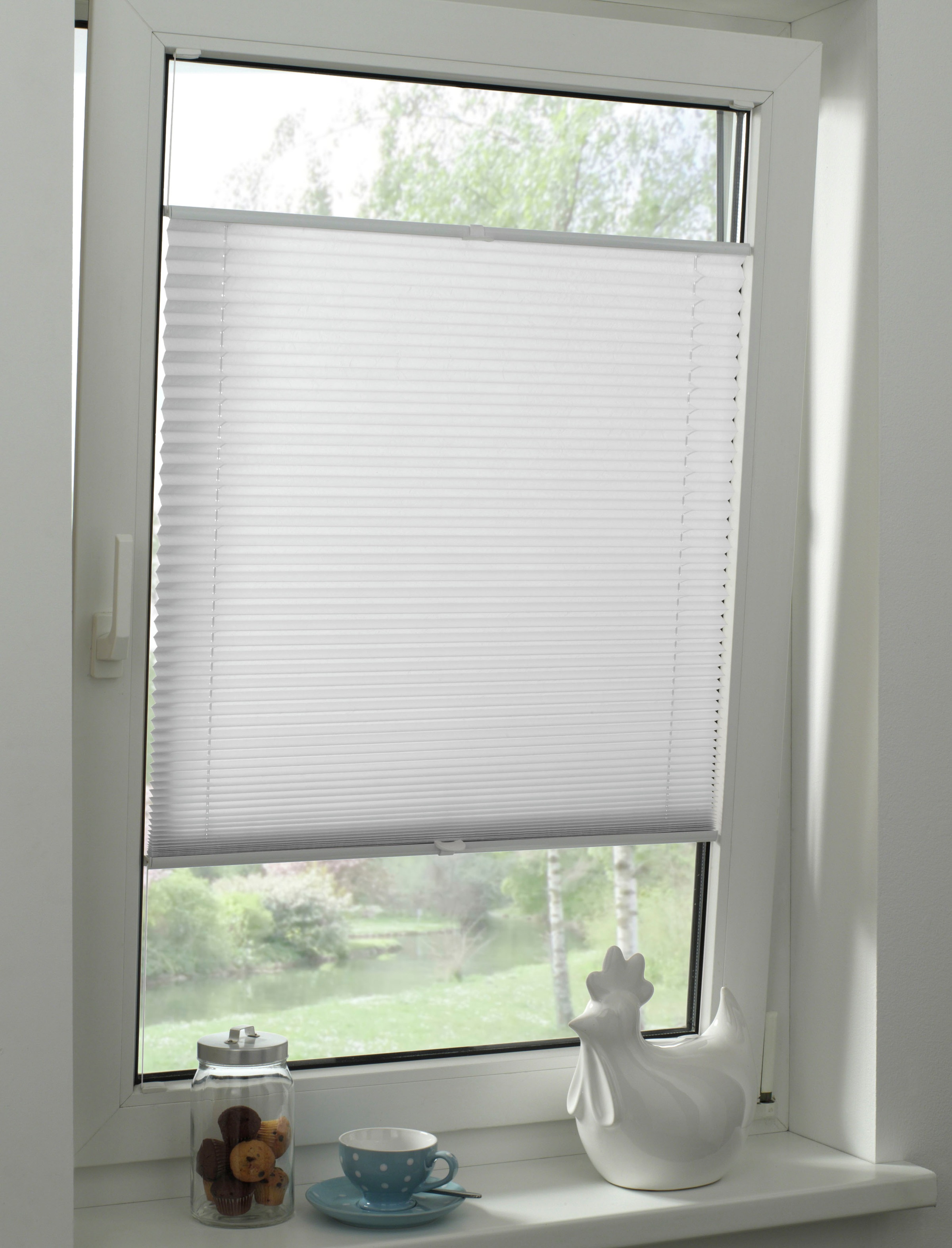 GARDINIA Plissé »Concept Tageslicht« blickdicht mit Bohren verspannt in der Breite kürzbar