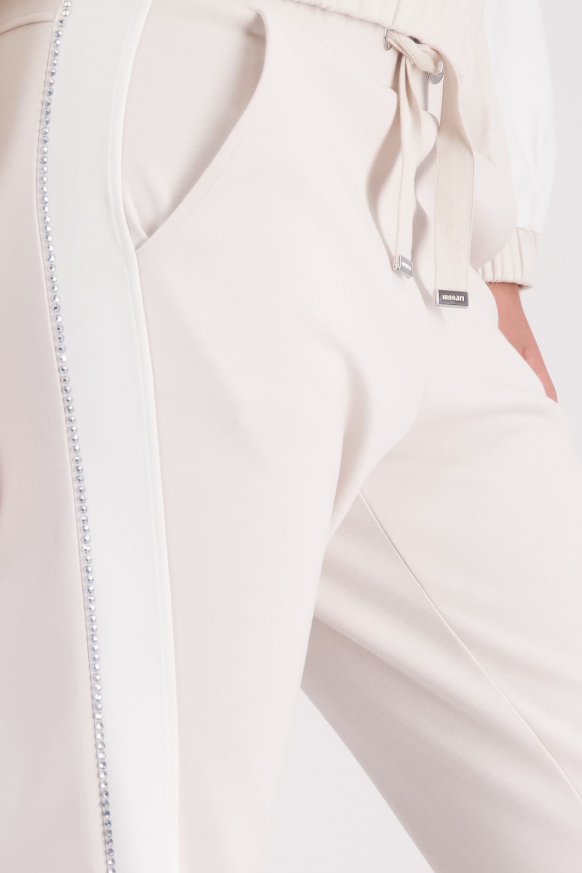 Monari Pantalon sweat »Hose Sweat  72cm«  Regular fit mit Strasssteinen