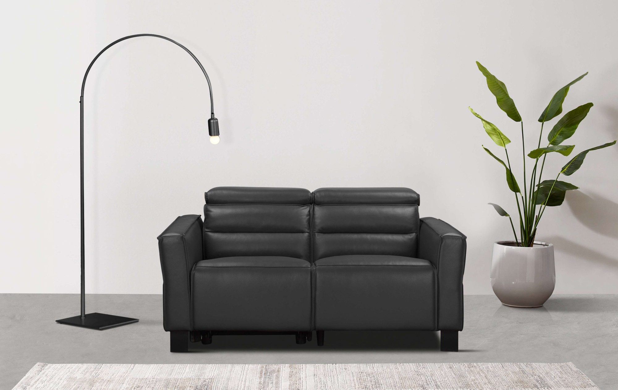 Home affaire 2-Sitzer »Carpari, 162 cm, mit manueller od. elektrischer Relaxfunktion« (USB A/C), sowie Kopfteilverstellung