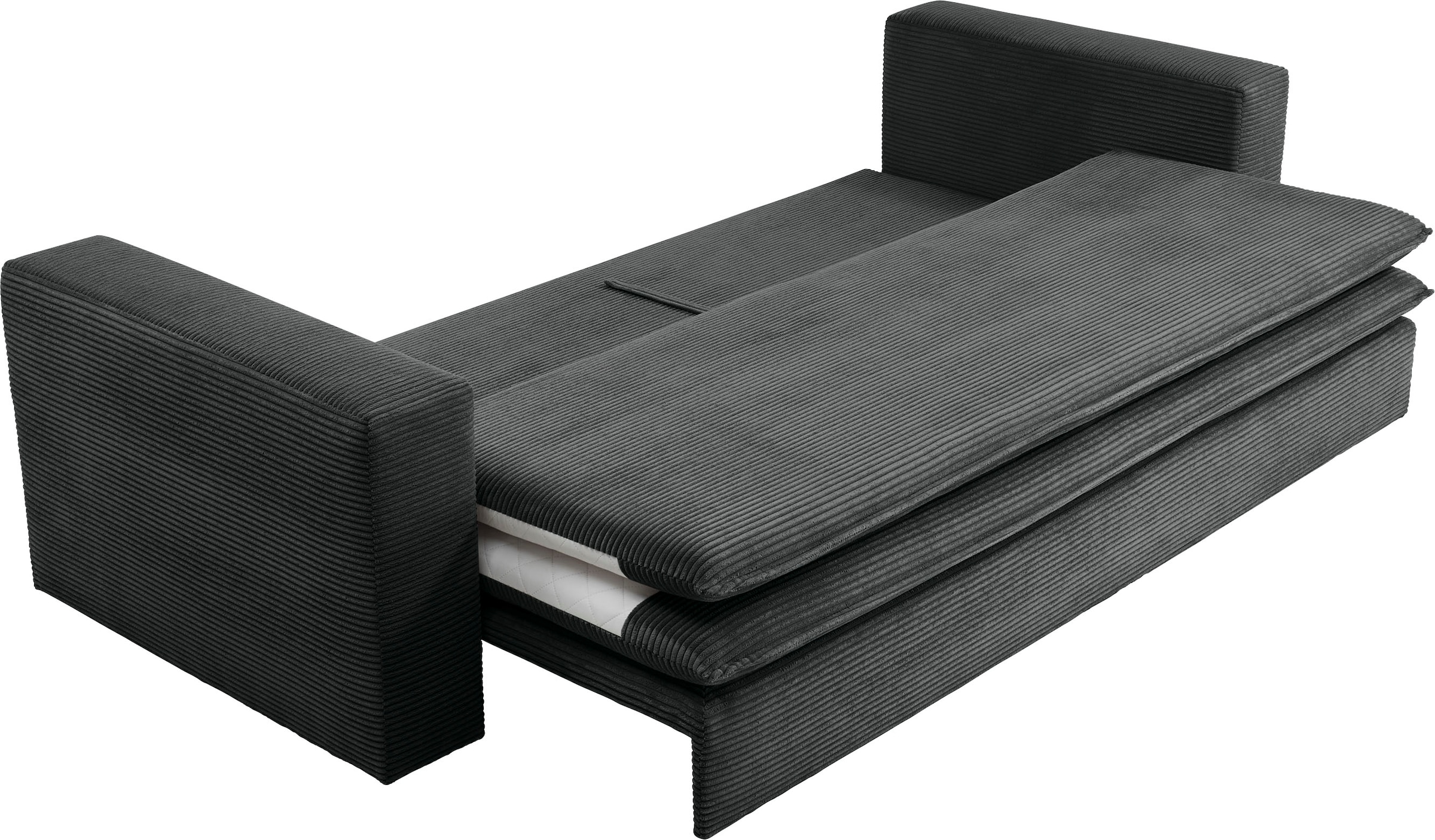 Home affaire Sitzgruppe »PIAGGE« 2 Stk. tlg. 3-Sitzer-Sofa mit Bettfunktion und Loveseat-Hocker im Set