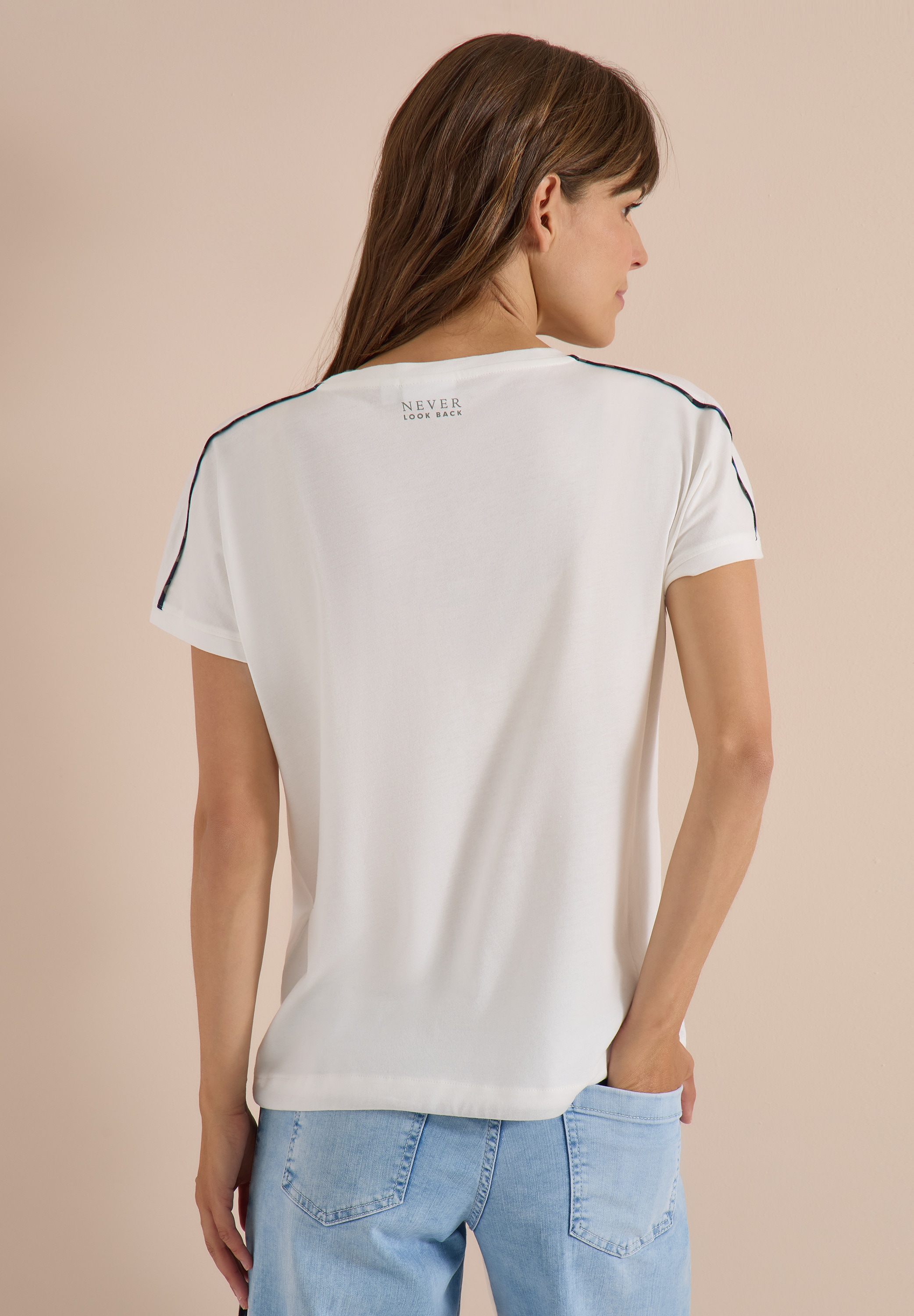 Cecil T-shirt passepoil aux manches raglan, cordon de serrage à l'ourlet