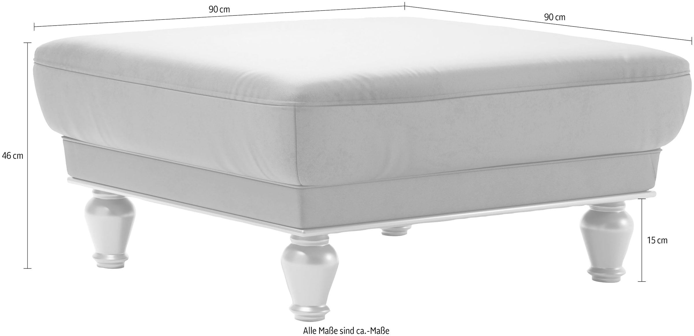 sit&more Tabouret rembourré »Orient 5« goldfarbene Füsse