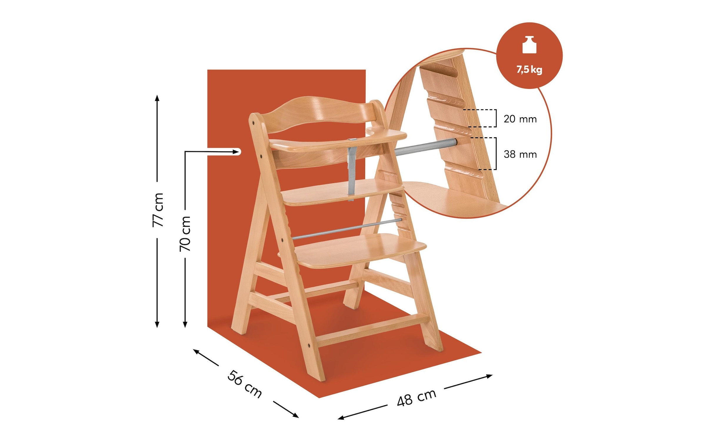 Hauck Hochstuhl »Hochstuhl Alpha+ Pro, mit Newborn-Aufsatz« () dieses Produkt besteht aus FSC®-zertifiziertem Material