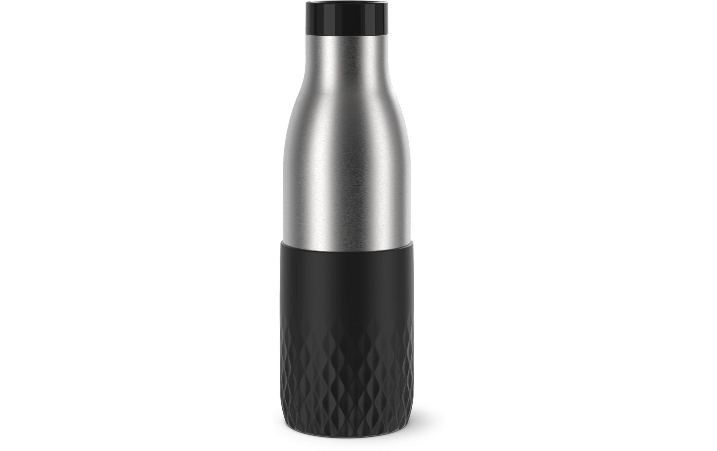 Emsa Gourde »Bludrop Sleeve« acier inoxydable/silicone, Quick-Press, 12h chaud/24h froid