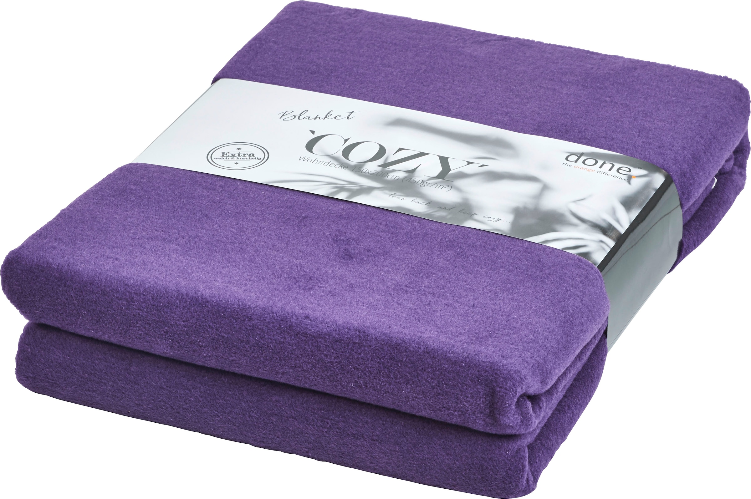 done.® Wohndecke »Cozy« geketteltem Zierstich, Baumwolle, unifarben