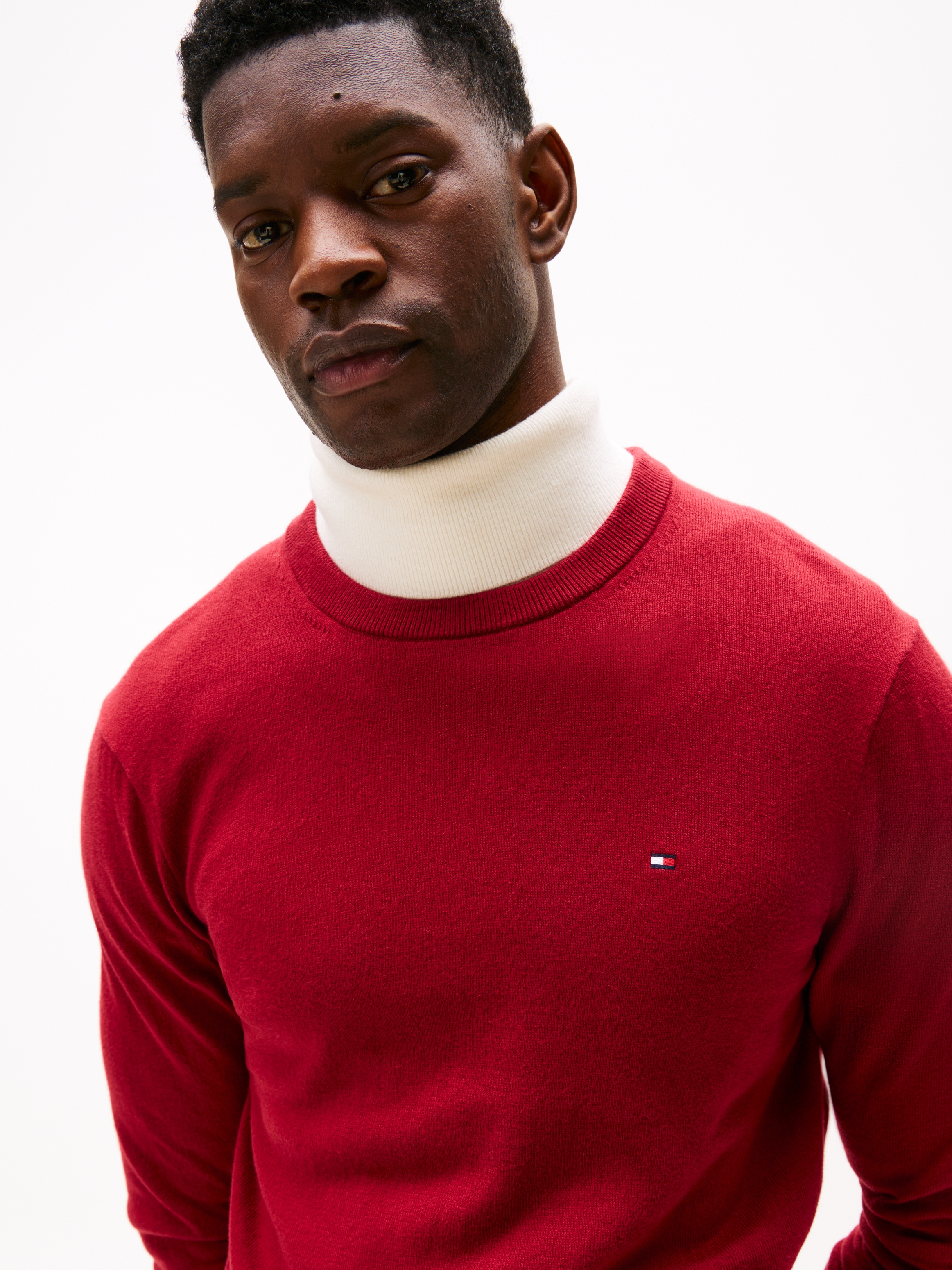 Tommy Hilfiger Rundhalspullover »PIMA ORG CTN CASHMERE CREW NECK«