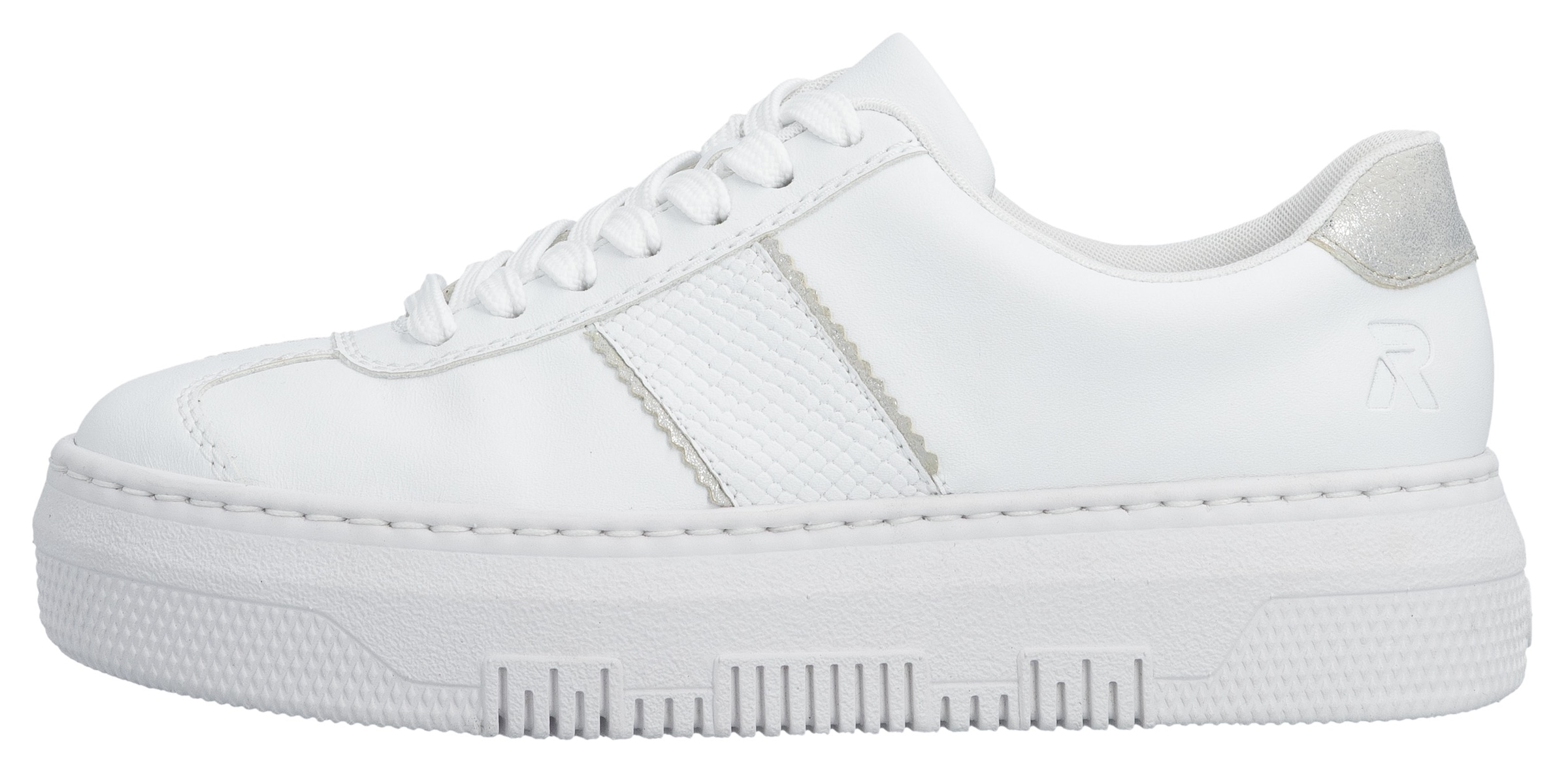 Rieker Baskets à plateforme  , Schnürschuh, Halbschuh, Freizeitschuh mit gepolstertem Schaftrand