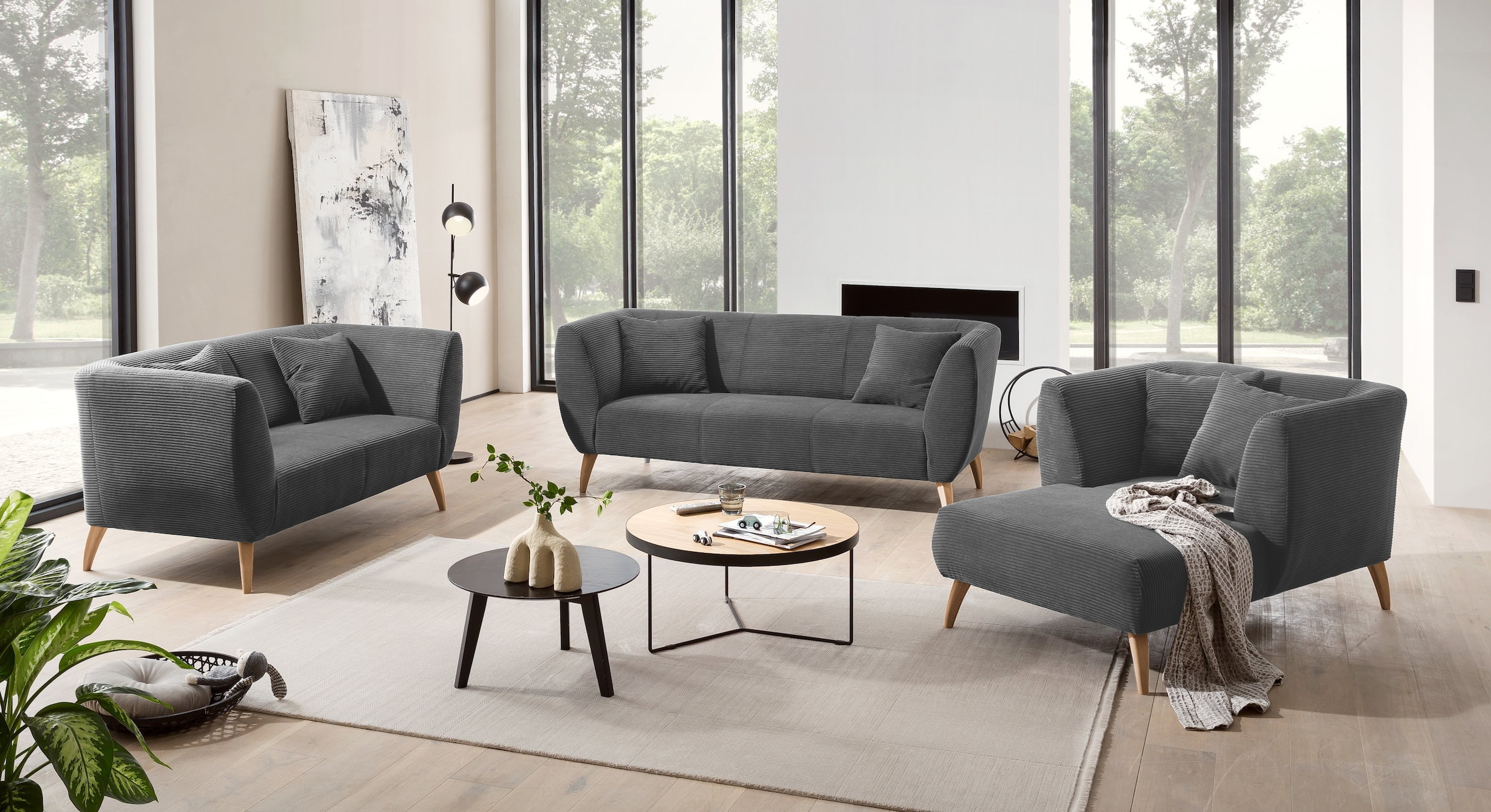 INOSIGN 2-Sitzer zwei verschiedene Fussfarben wählbar