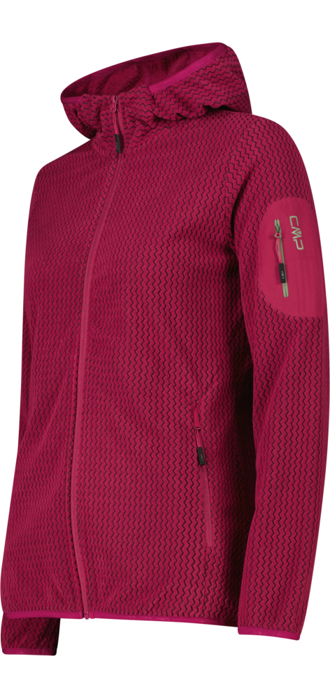 CMP Veste à capuche en polaire »WOMAN JACKET FIX HOOD« avec capuche avec capuche, aussi en grandes tailles