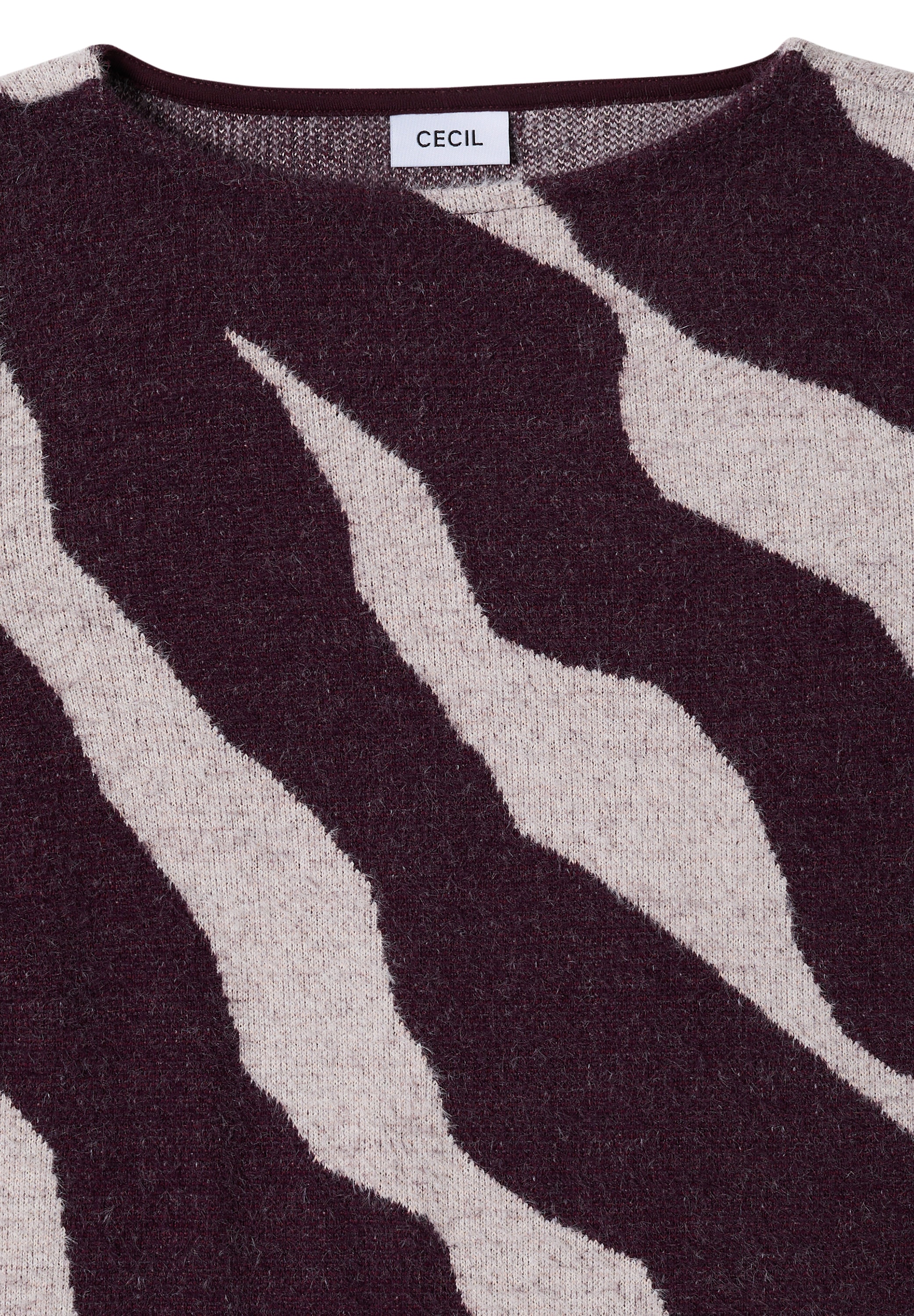 Cecil Pull en tricot mit grafischem Muster und in Federgarn-Qualität