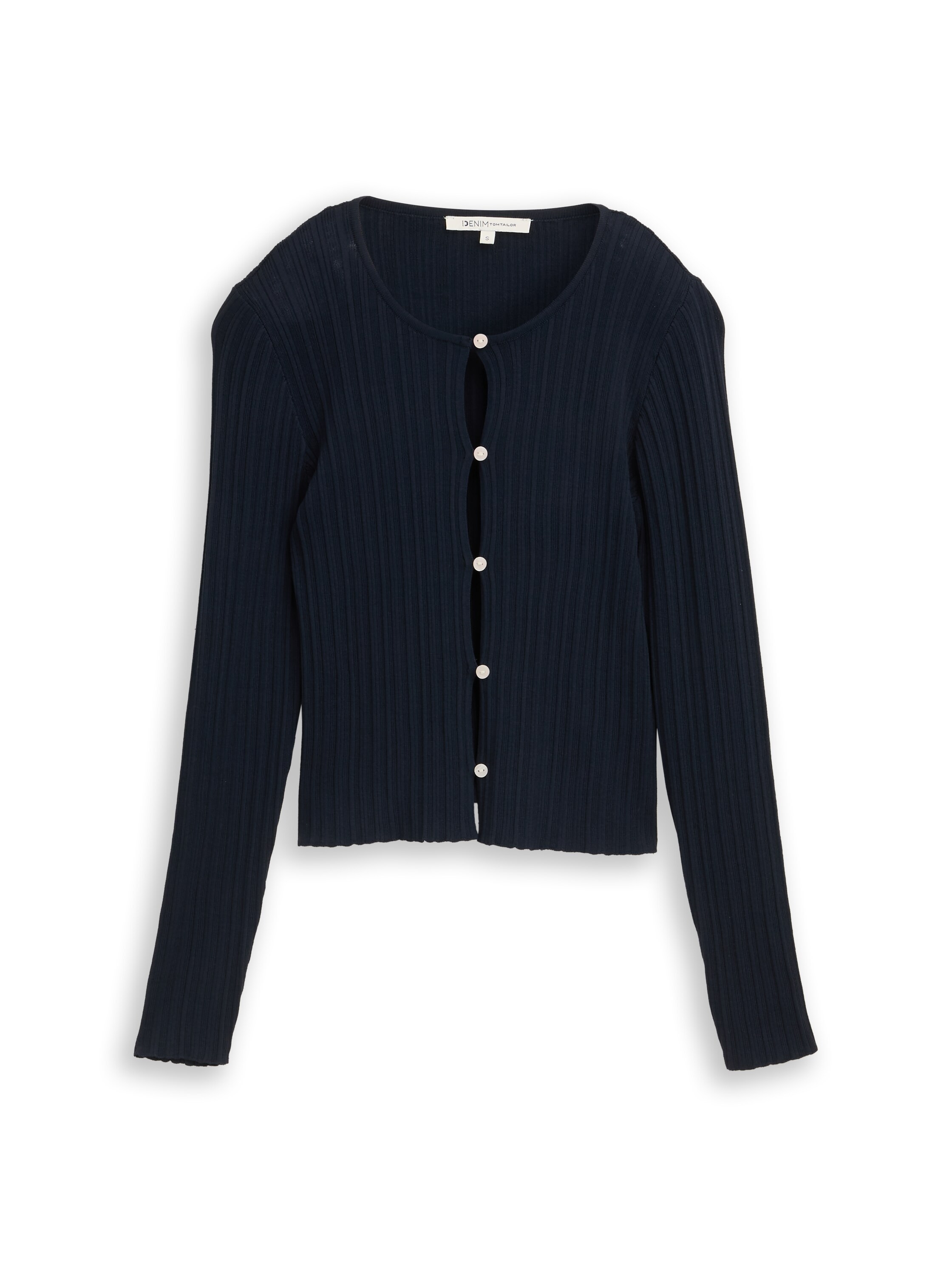 TOM TAILOR Denim Veste en tricot mit gewelltem Abschluss