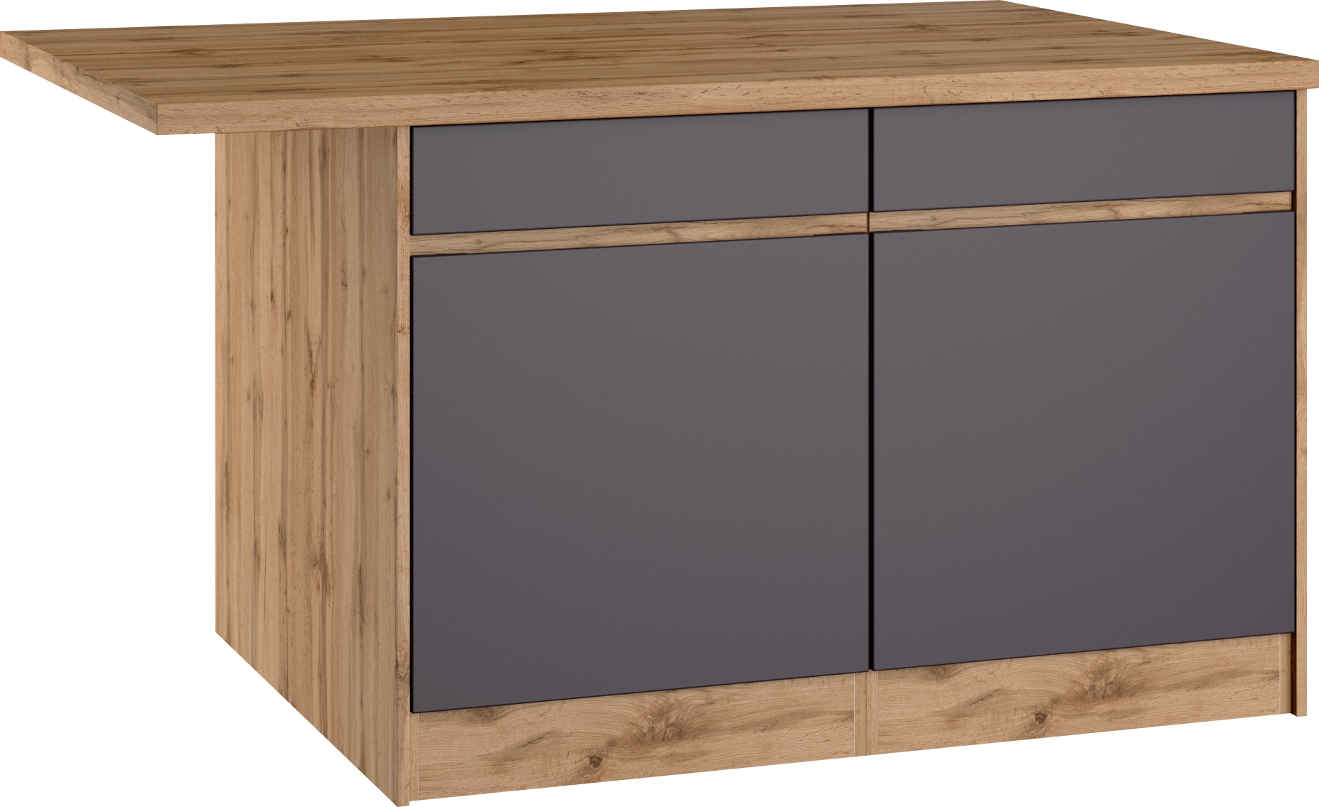KOCHSTATION Ilot de cuisine »KS-Riesa« largeur 153 cm, profondeur 100 cm, façades MDF