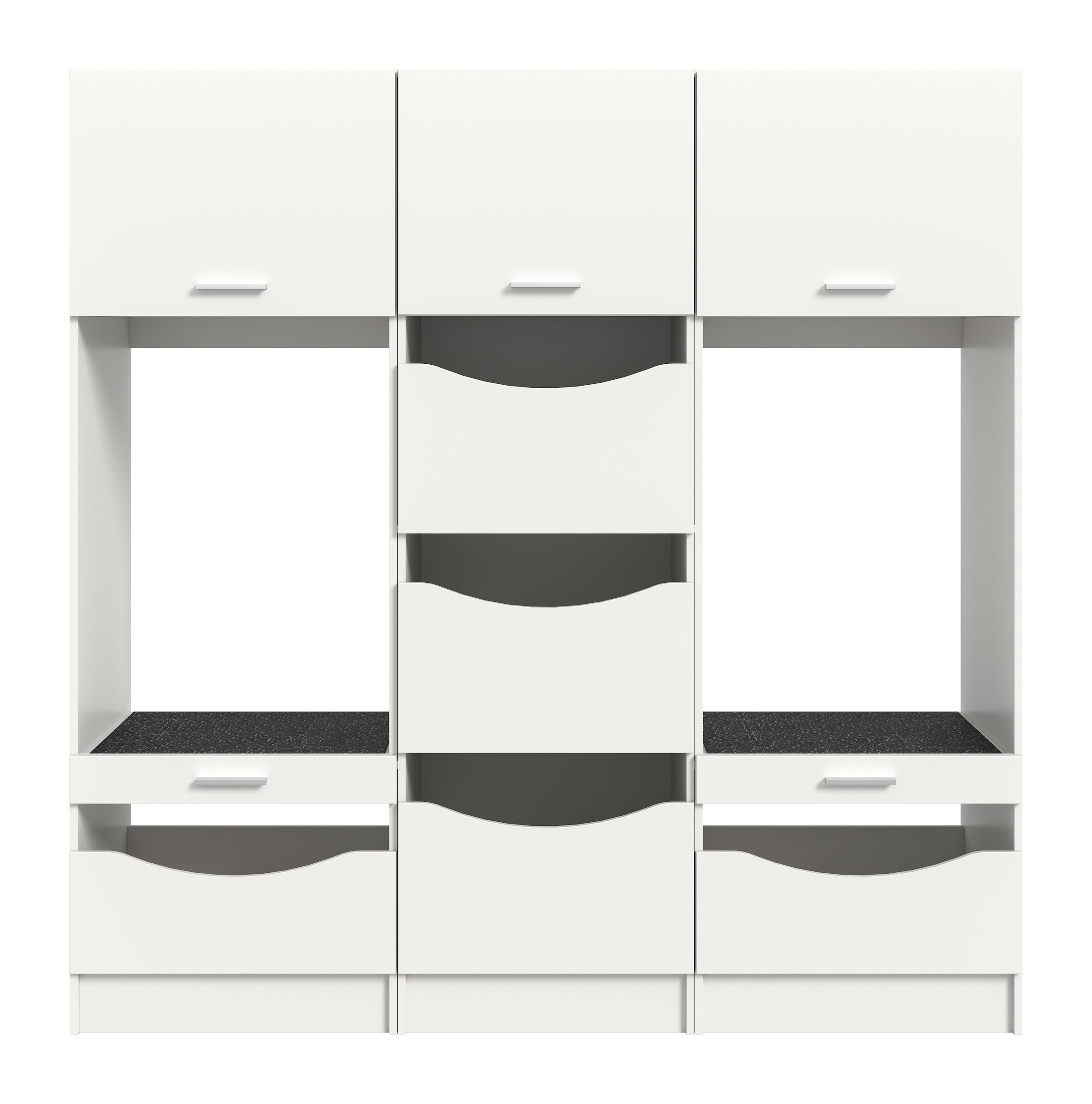 welltime Set d'armoires multi-usages »FALAS, TOPSELLER!, 3-teilig, Hauswirtschaftsraum Set, Breite 192 cm« 2x Waschmaschinenumbau- & 1x Wäscheschrank, 