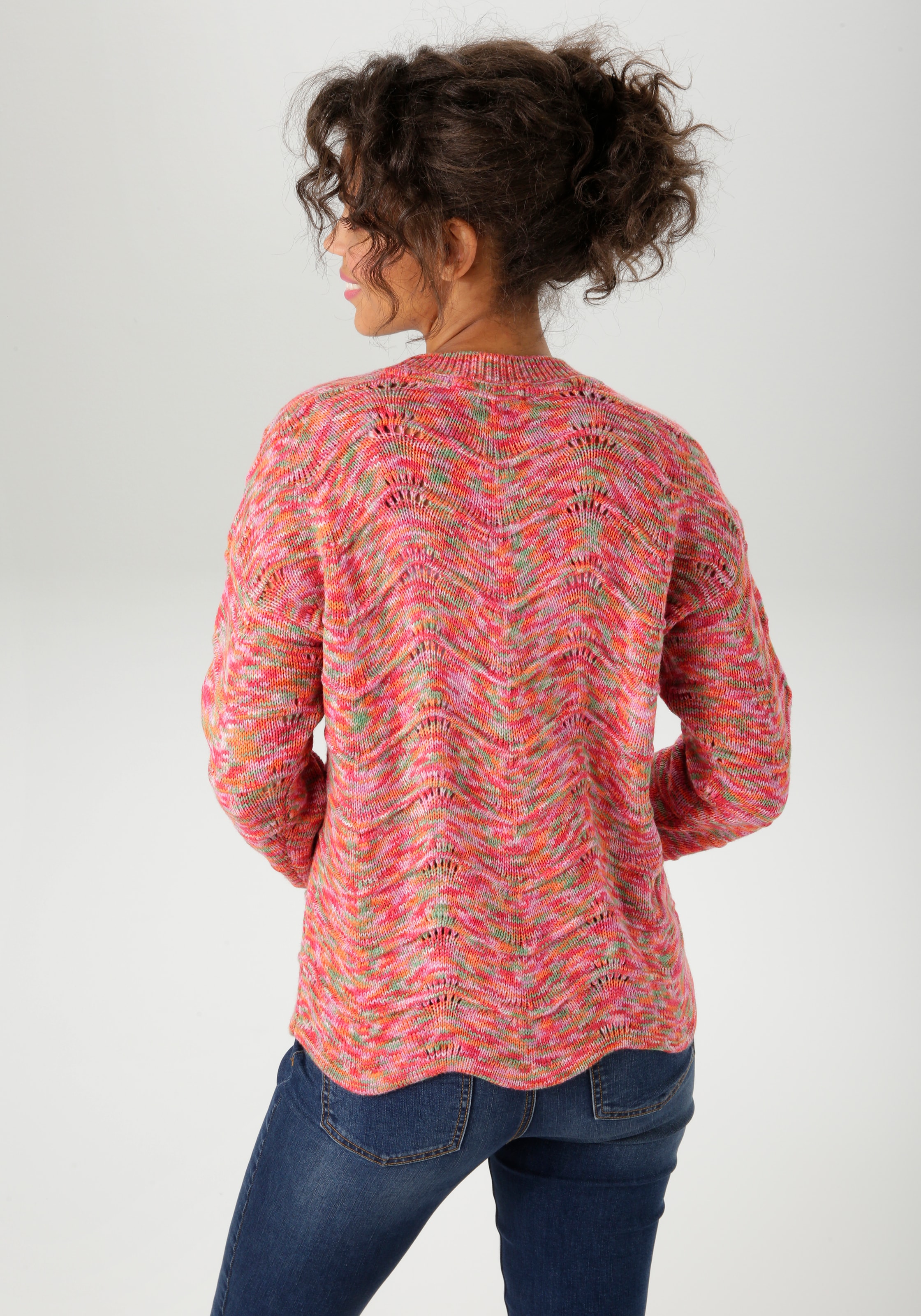 Aniston CASUAL Strickpullover aus buntem Space-Garn - jedes Teil ein Unikat - NEUE KOLLEKTION