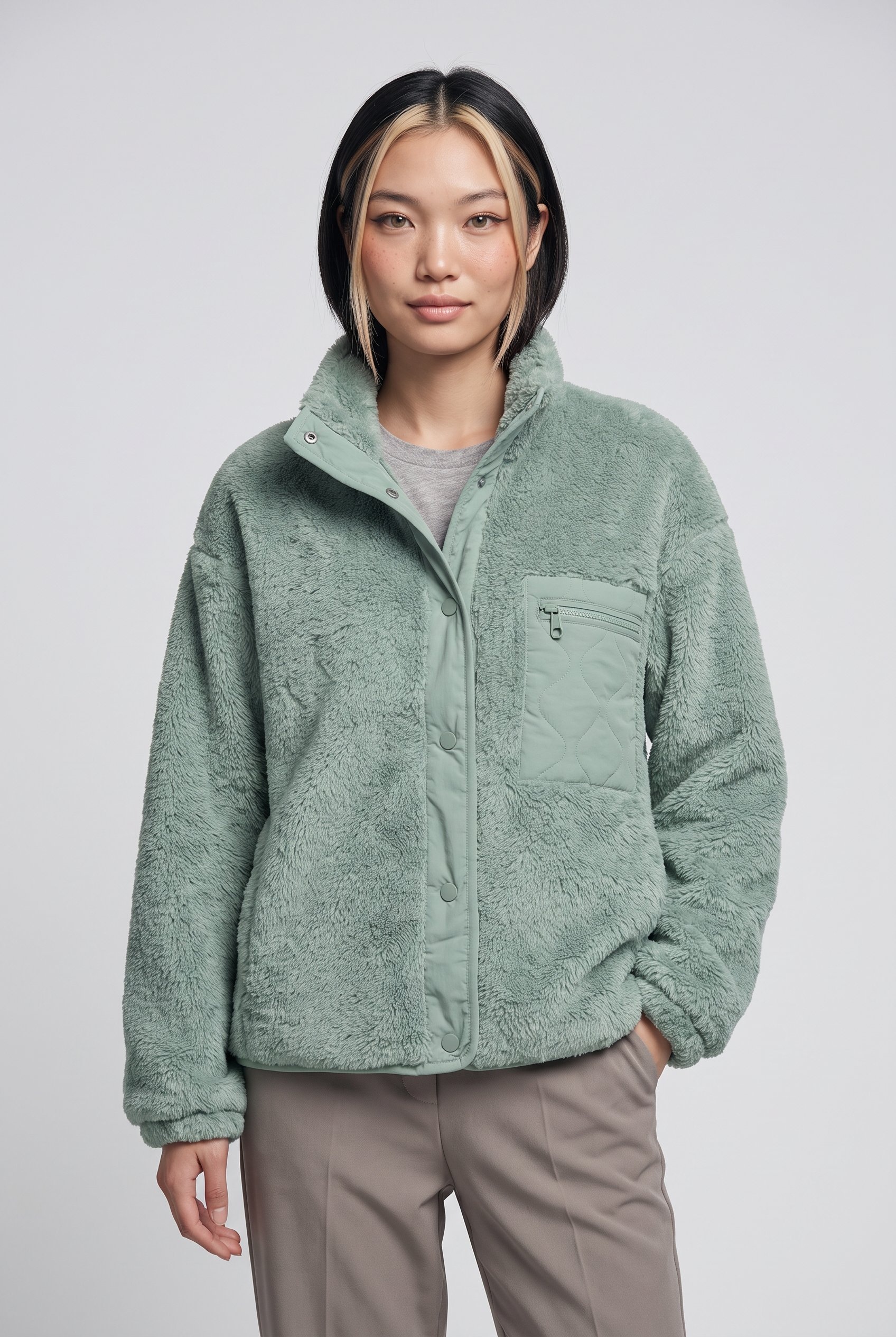 ONLY Veste en peluche »ONLCONTACT LIFE OVERSIZED CC OTW« sans capuche fibre synthétique