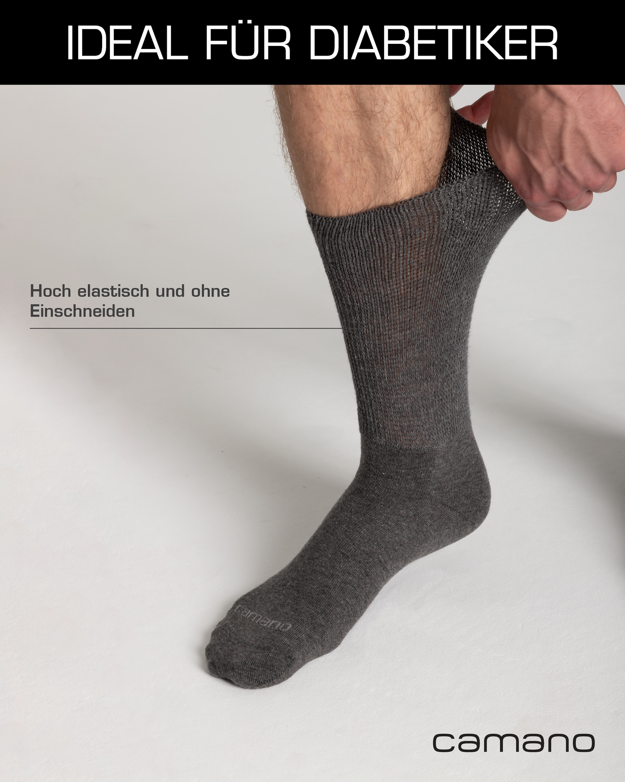 Camano Diabetikersocken »comfort« 4 Stk. tlg. mit besonders Venen-freundlichem Material