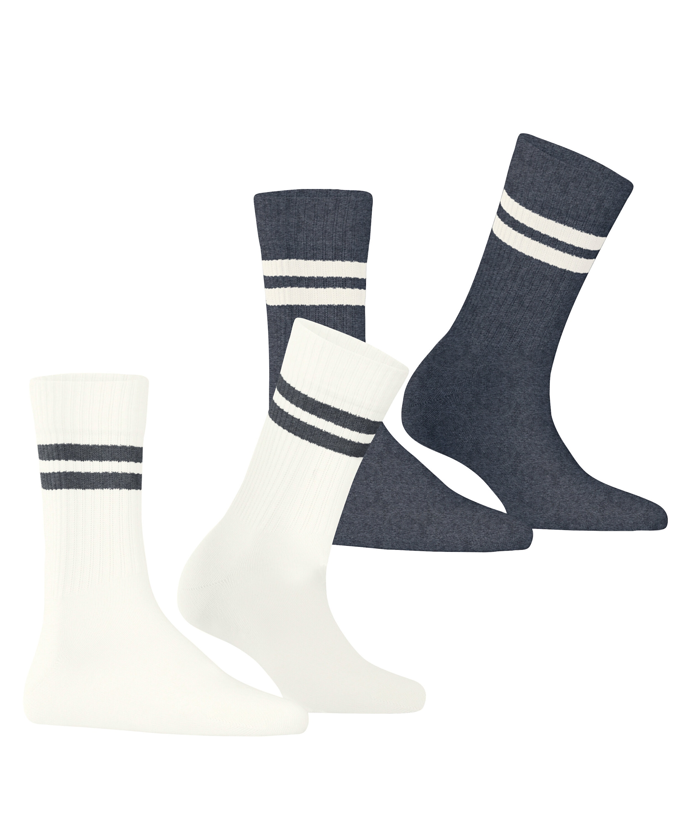 Esprit Chaussettes de tennis »Tennis Stripe« 2 paires,  avec bandes contrastées, design sportif, coupe parfaite