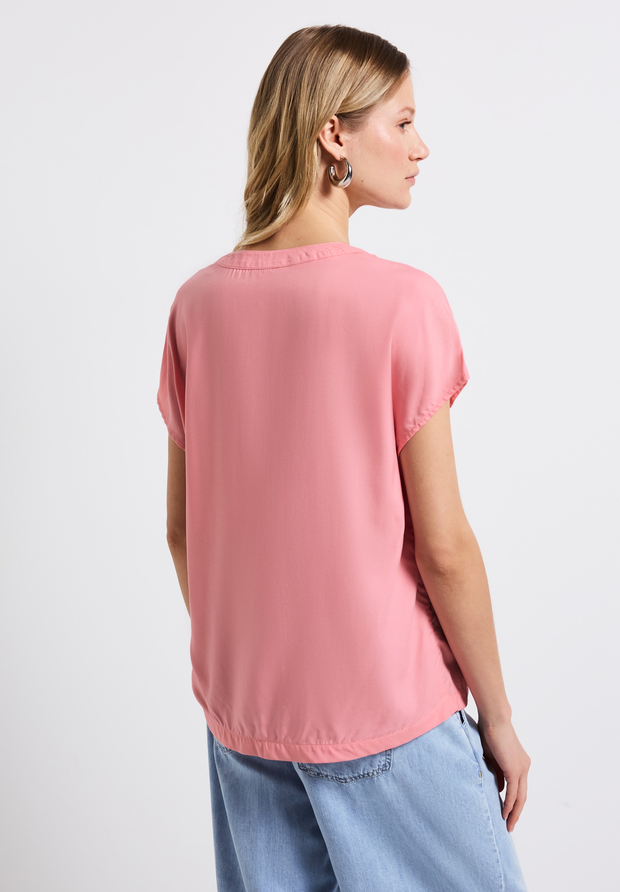 STREET ONE Blouse à manches courtes Split Neck