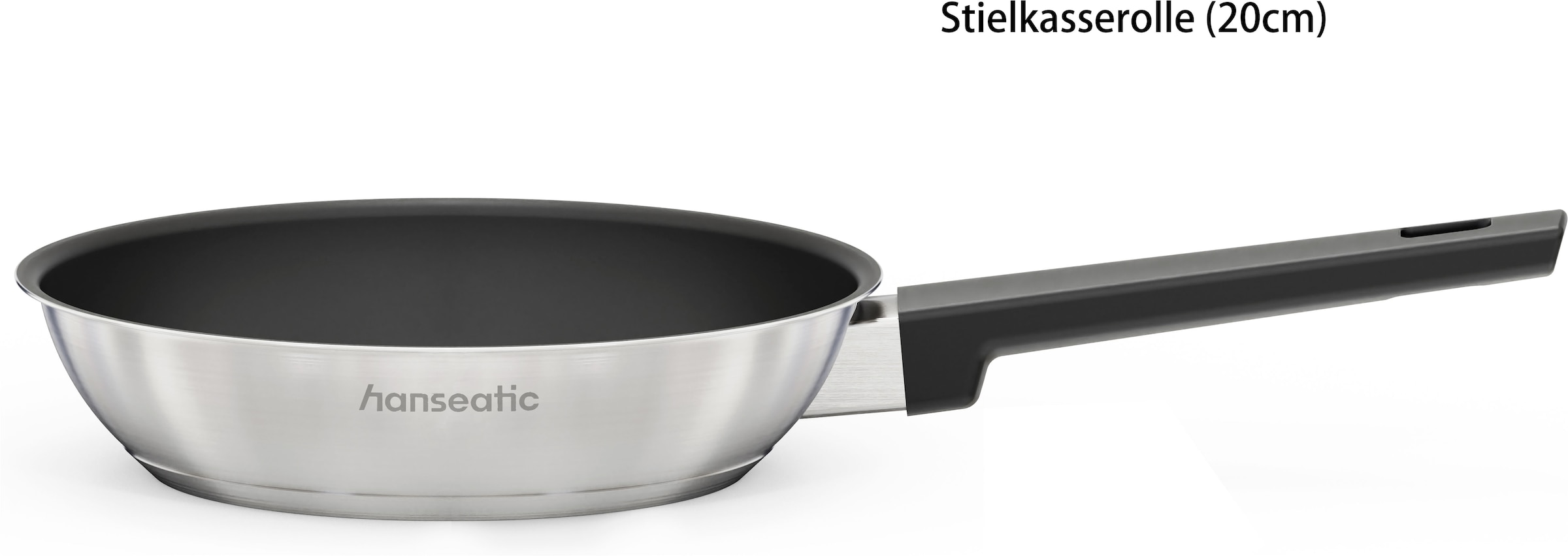 Hanseatic Bratpfanne »SMART« Edelstahl 18/10 1 tlg. Pfanne mit Antihaftbeschichtung, für alle Herdarten, inkl. Induktion