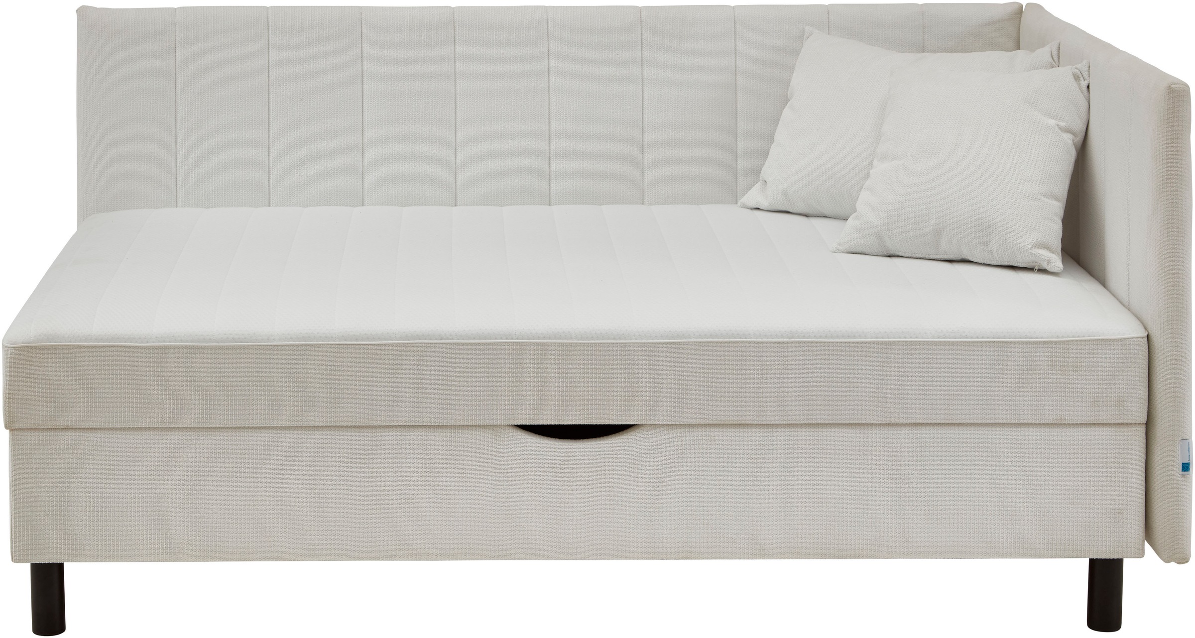 ATLANTIC home collection Lit rembourré »Norina Daybett, Tagesbett, Jugendbett, 90 cm x 200 cm« Taschenfederkernmatratze (H2), inkl. Dekokissen, Ecke universal